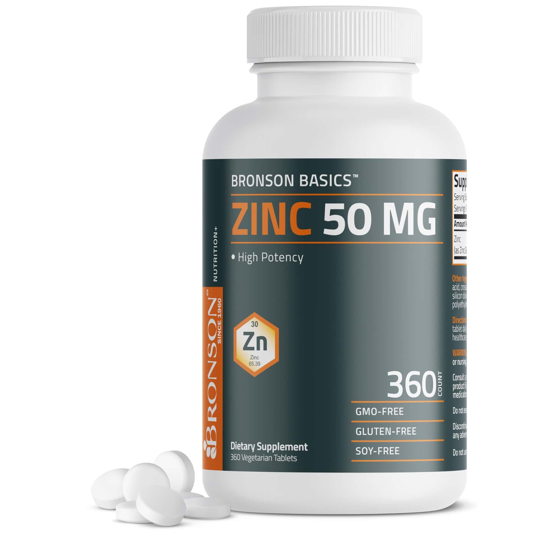 Bronson Zinc 50 MG High Potency Supports Immune