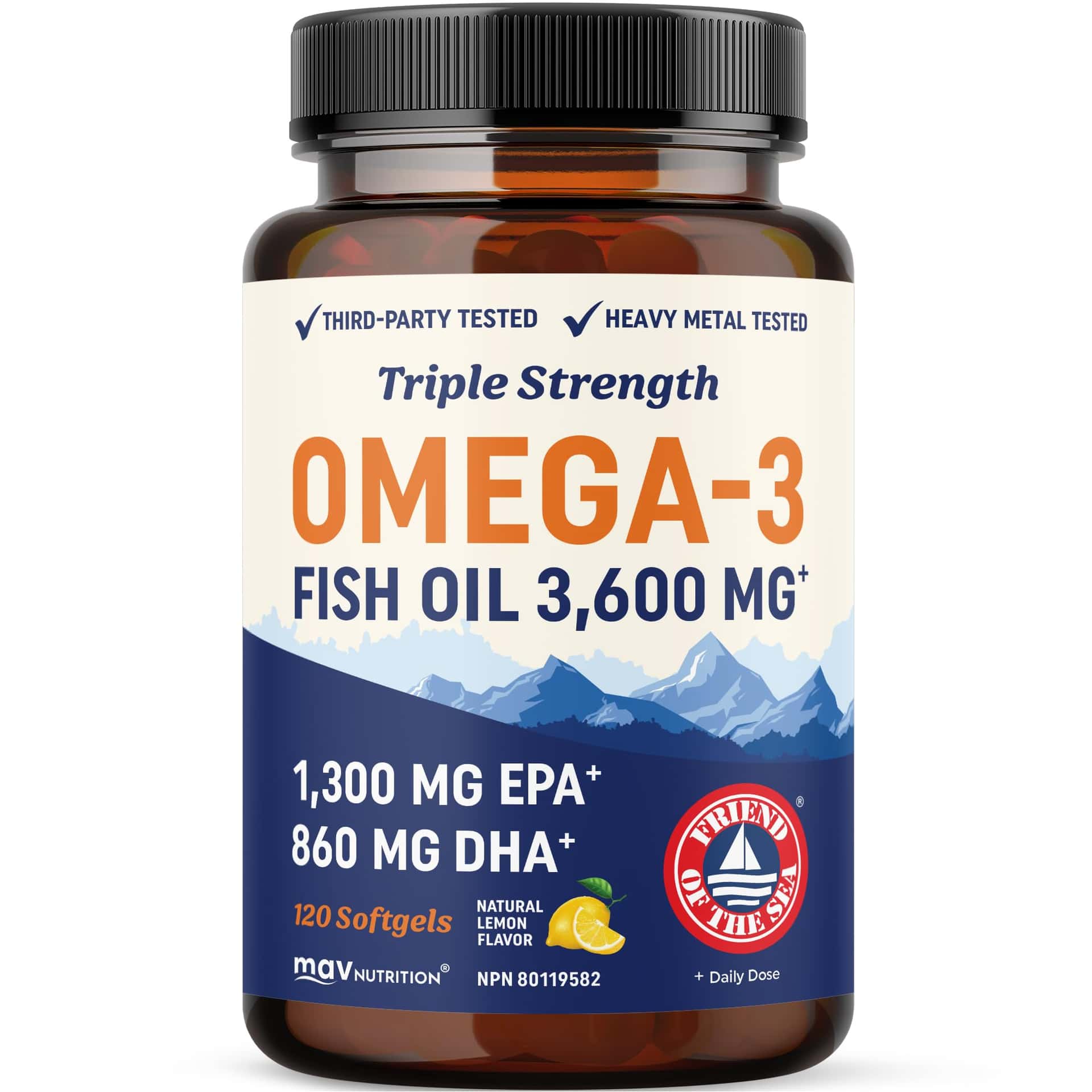 Triple Strength Omega 3 Fish Oil 3600 mg
