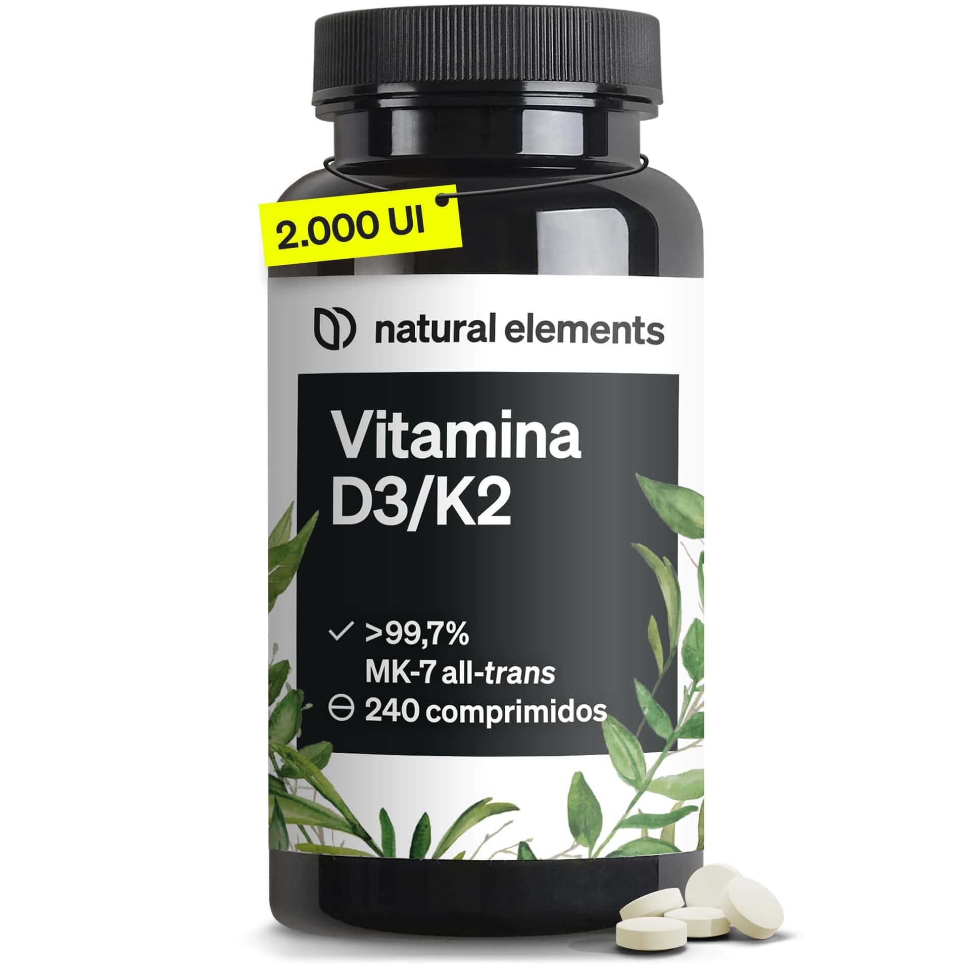 natural elements Vitamin D3 + K2
