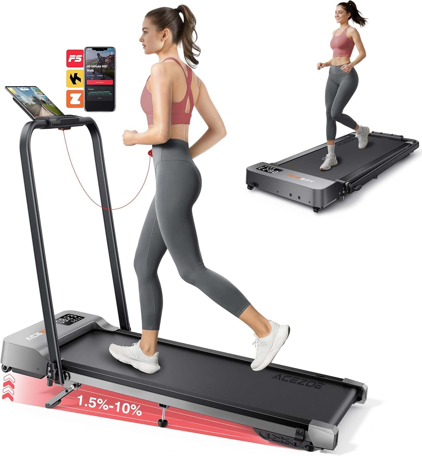 6 in 1 laufband für zuhause klappbar,Walking Pad mit