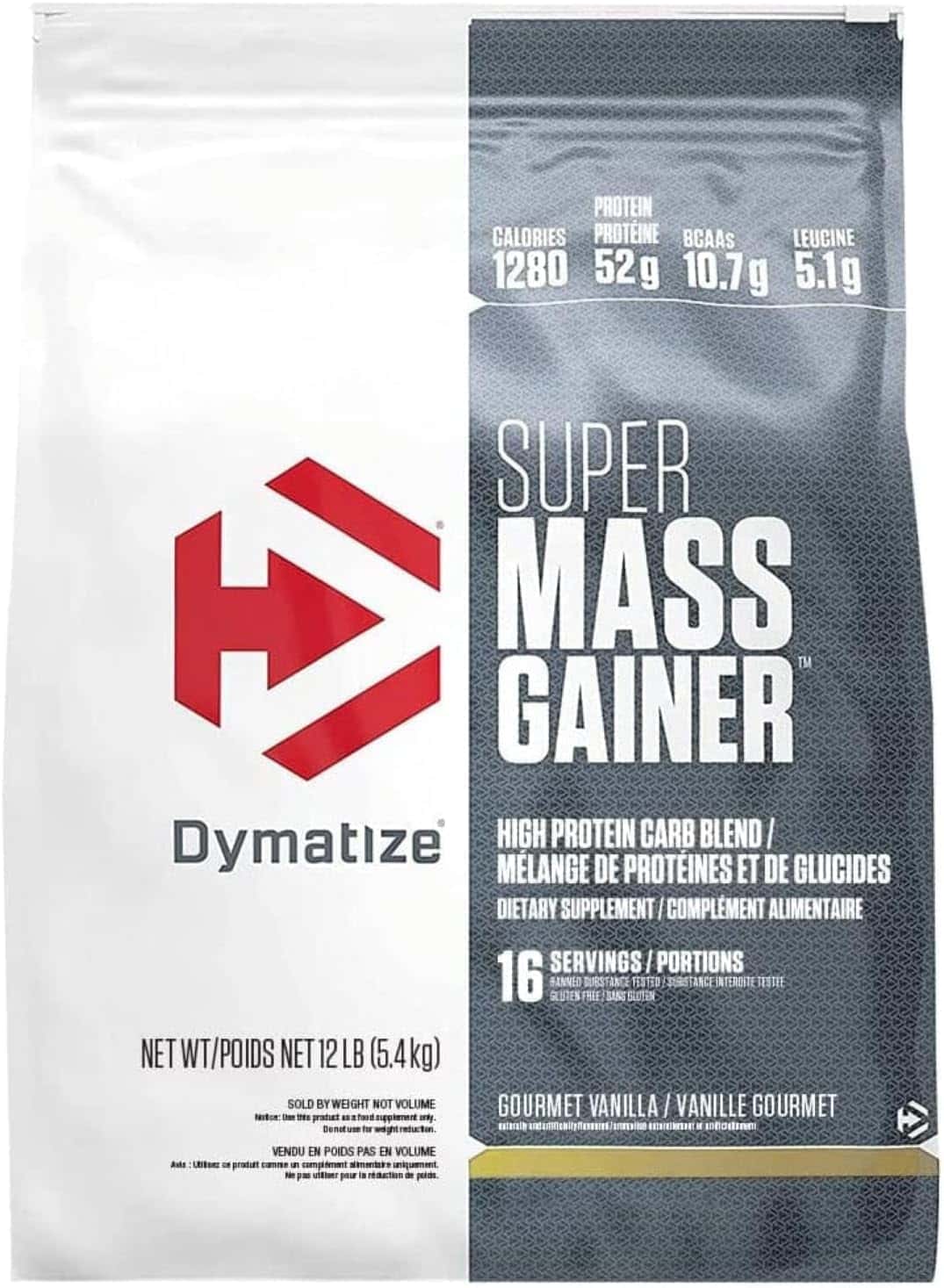 Dymatize Super Mass Gainer Powder | High Protein & Carb Blend Weight Gainer | 52g