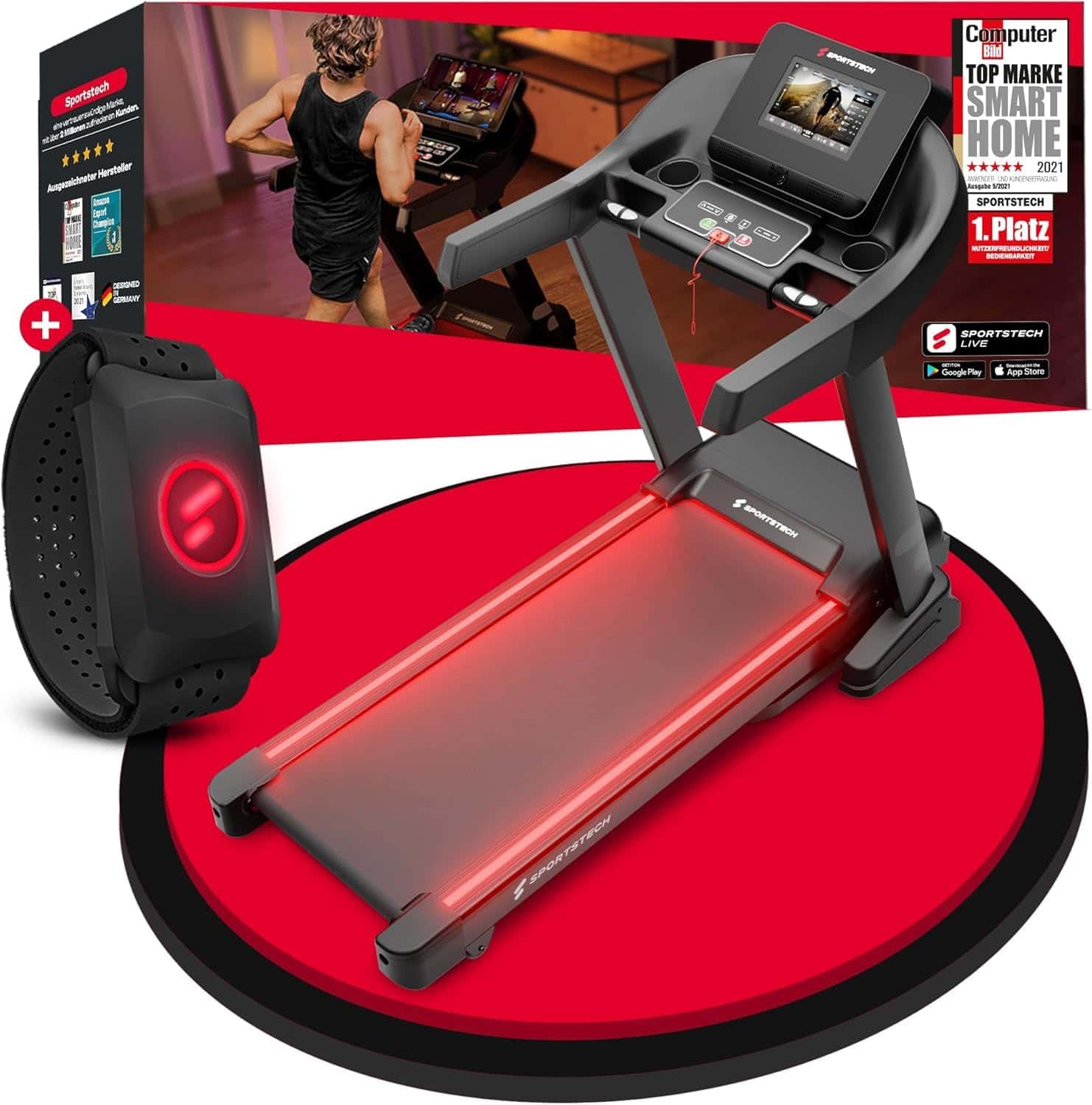 Sportstech F37s Pro Laufband für Zuhause klappbar