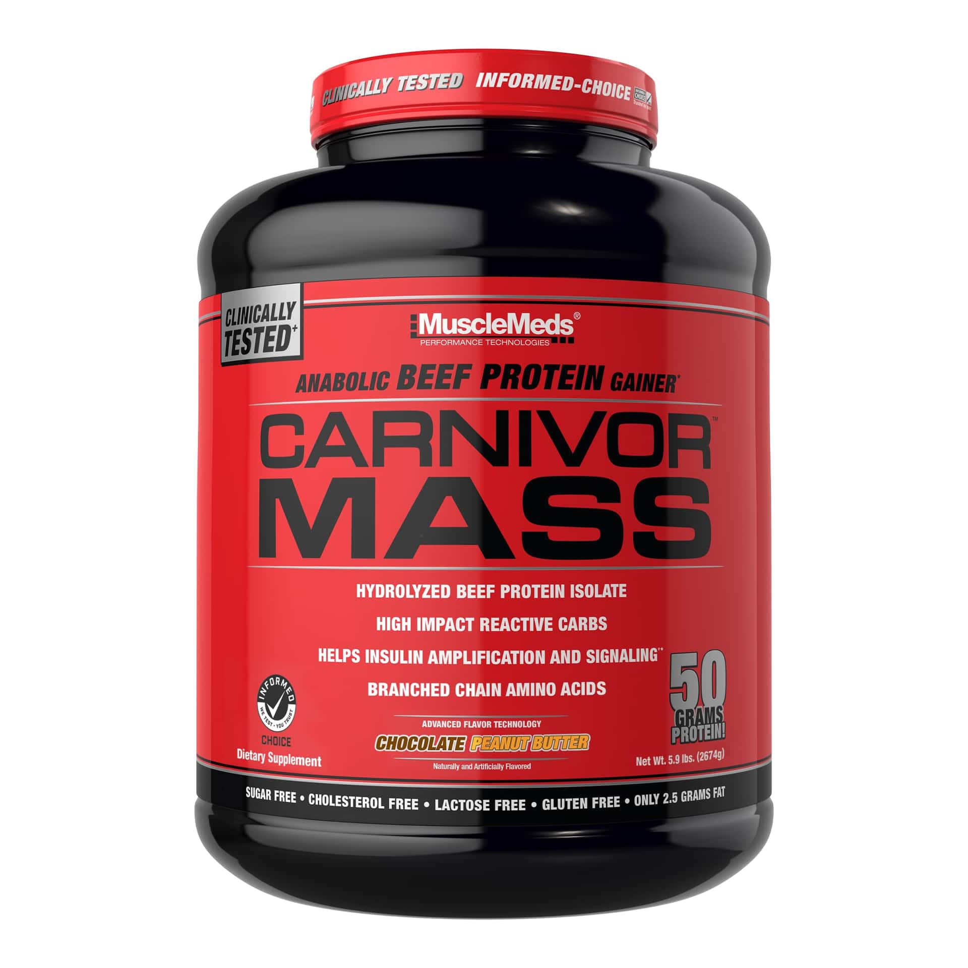 MuscleMeds CARNIVOR Mass Gainer Beef Protein Isolate Shake