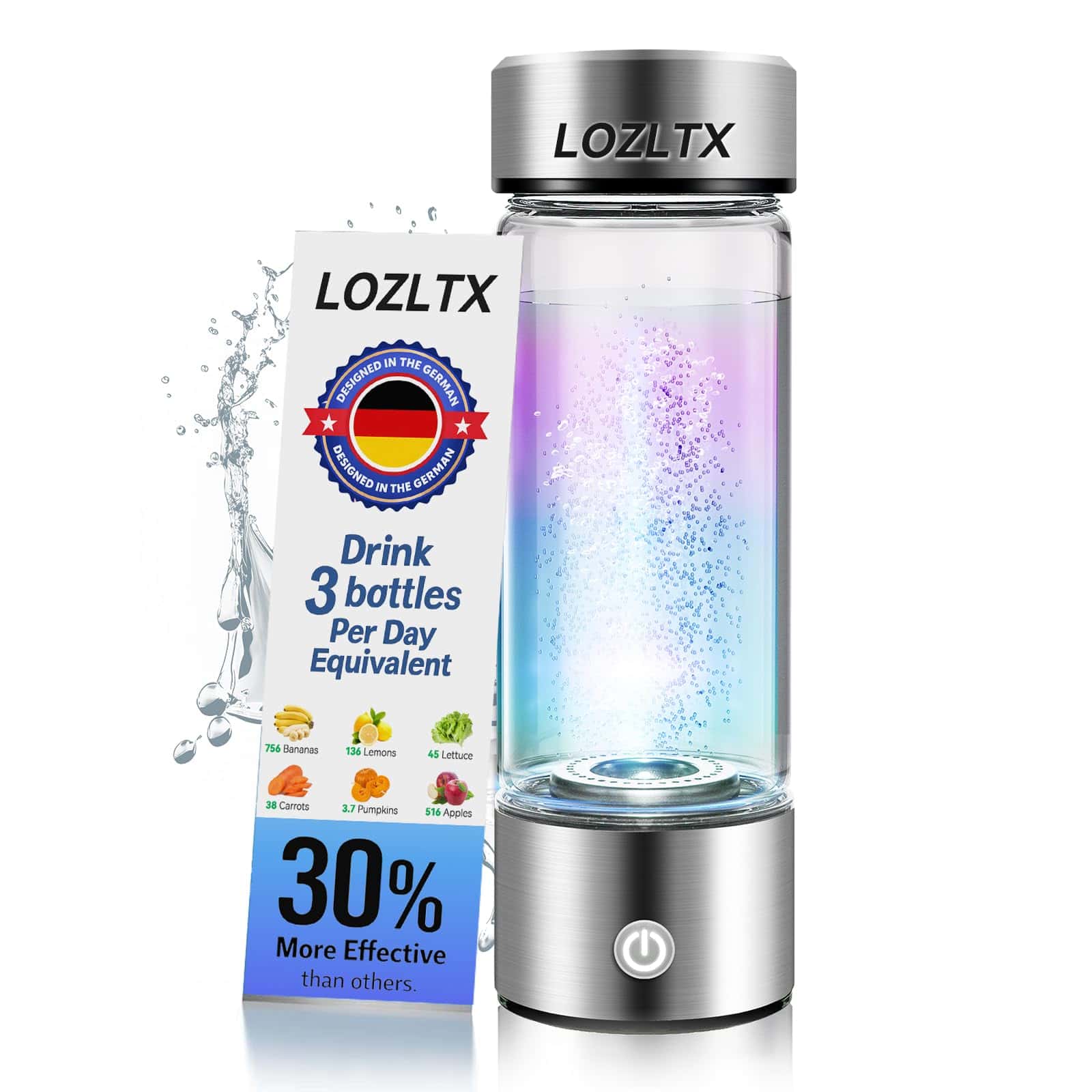 Wasserstoff Wasserflasche【24h Stabile H₂-Aktivität】