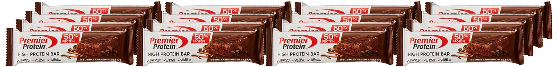 Premier Protein - High Protein Bar 50% - Double Chocolate Cookie - 16x40g