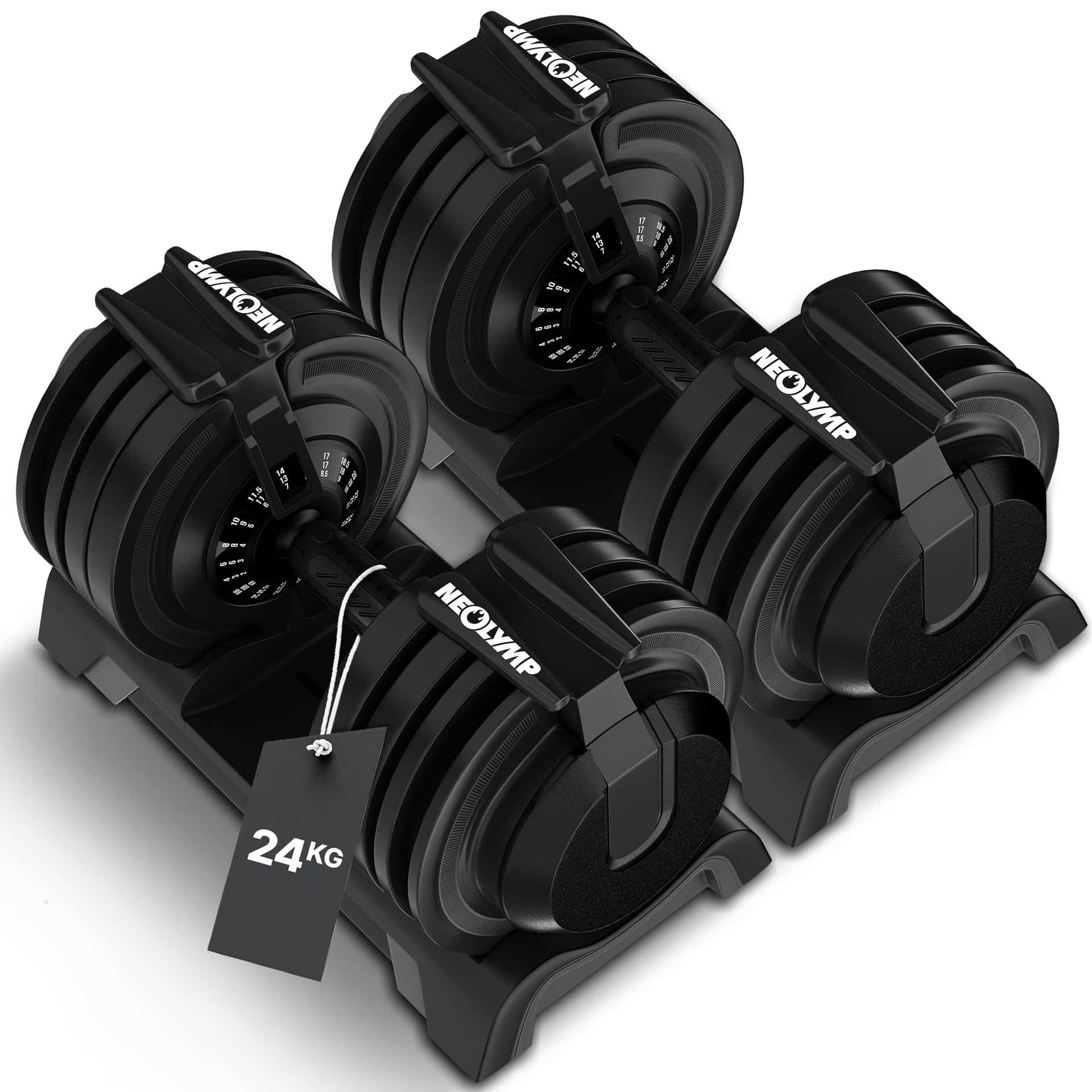 NEOLYMP 2er Set Kurzhantel verstellbar (2-24 kg
