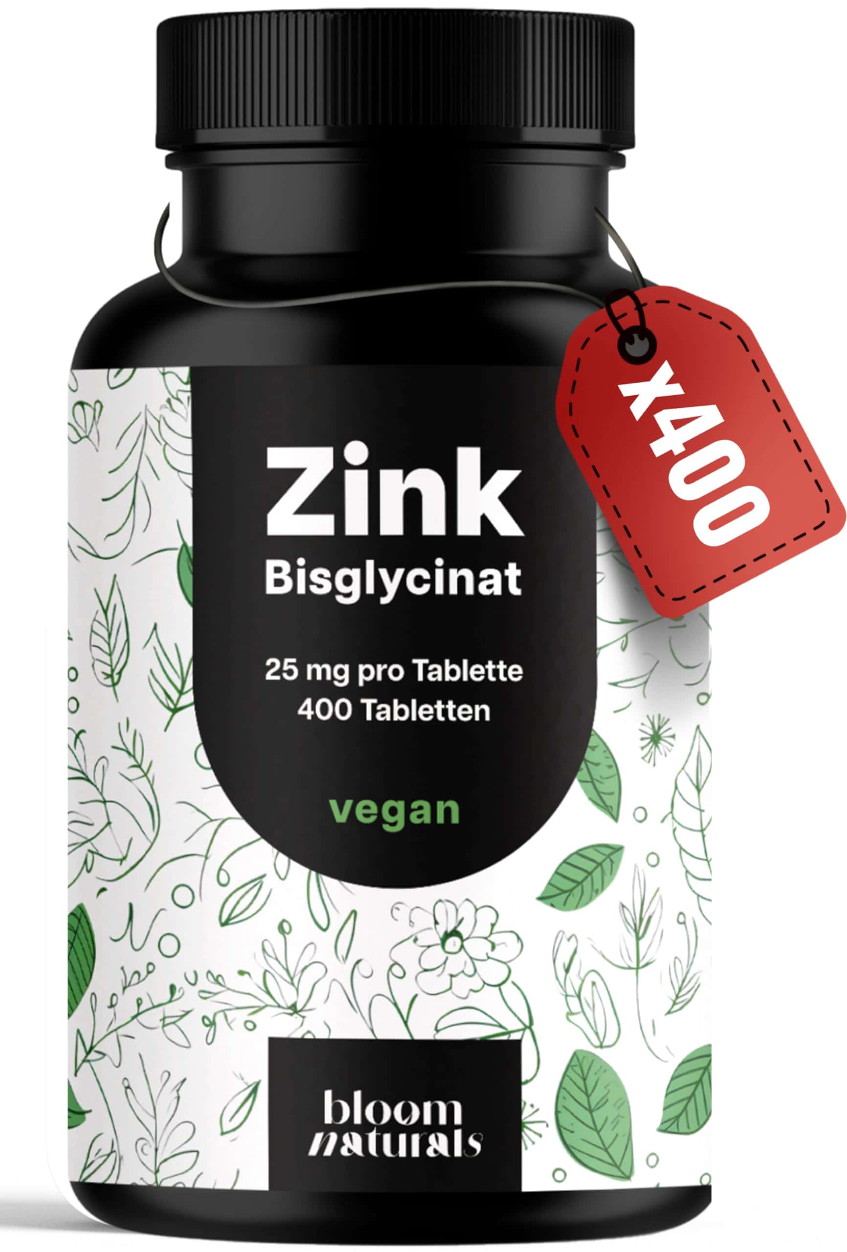 Zink Tabletten hochdosiert 25mg - 400 Tabletten