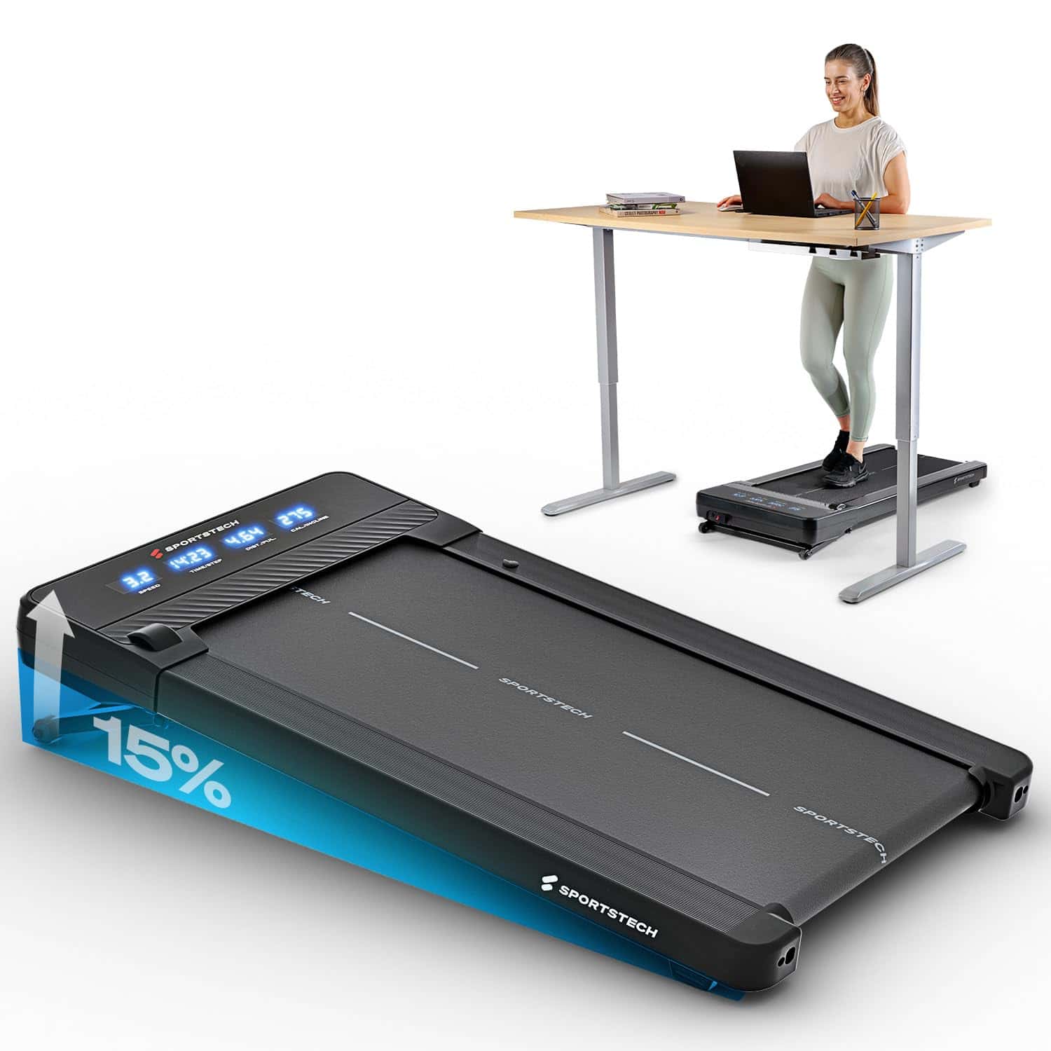 Spad500 Laufband, 126 x 58 x 15,8 cm, 27,6 kg