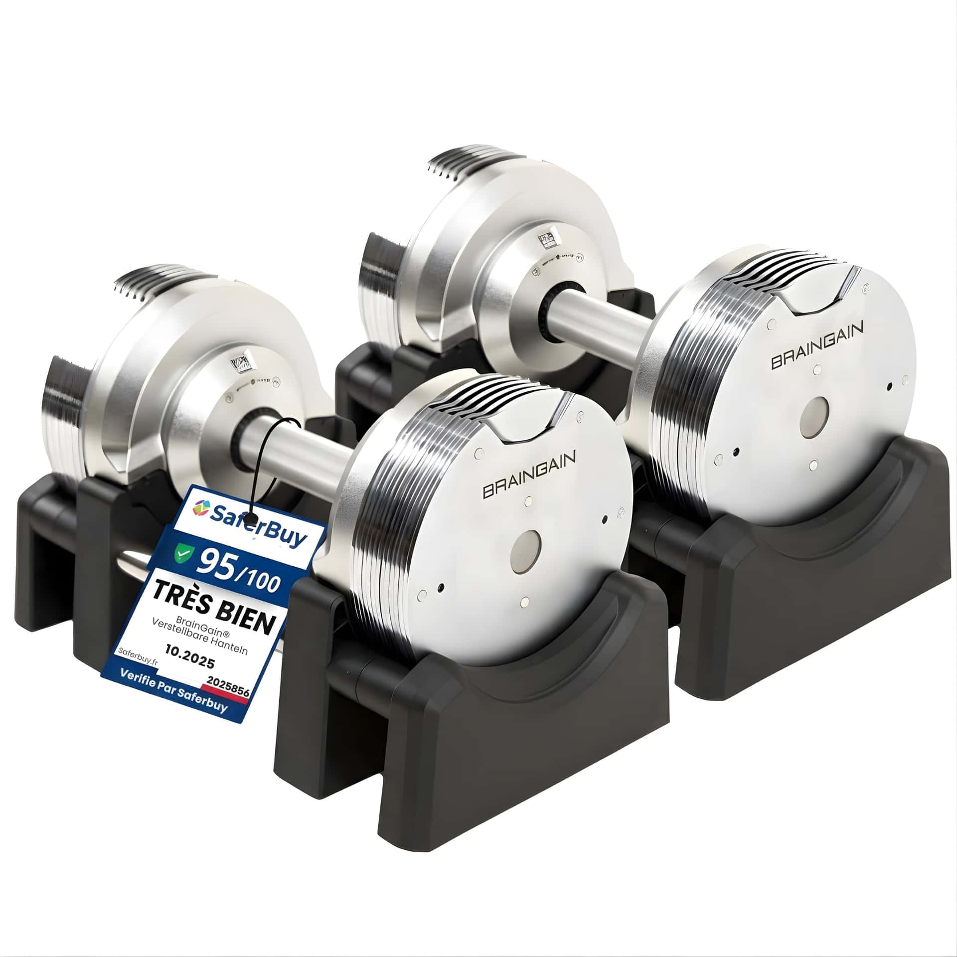 BRAINGAIN Verstelbare Dumbbell Set 23,5kg