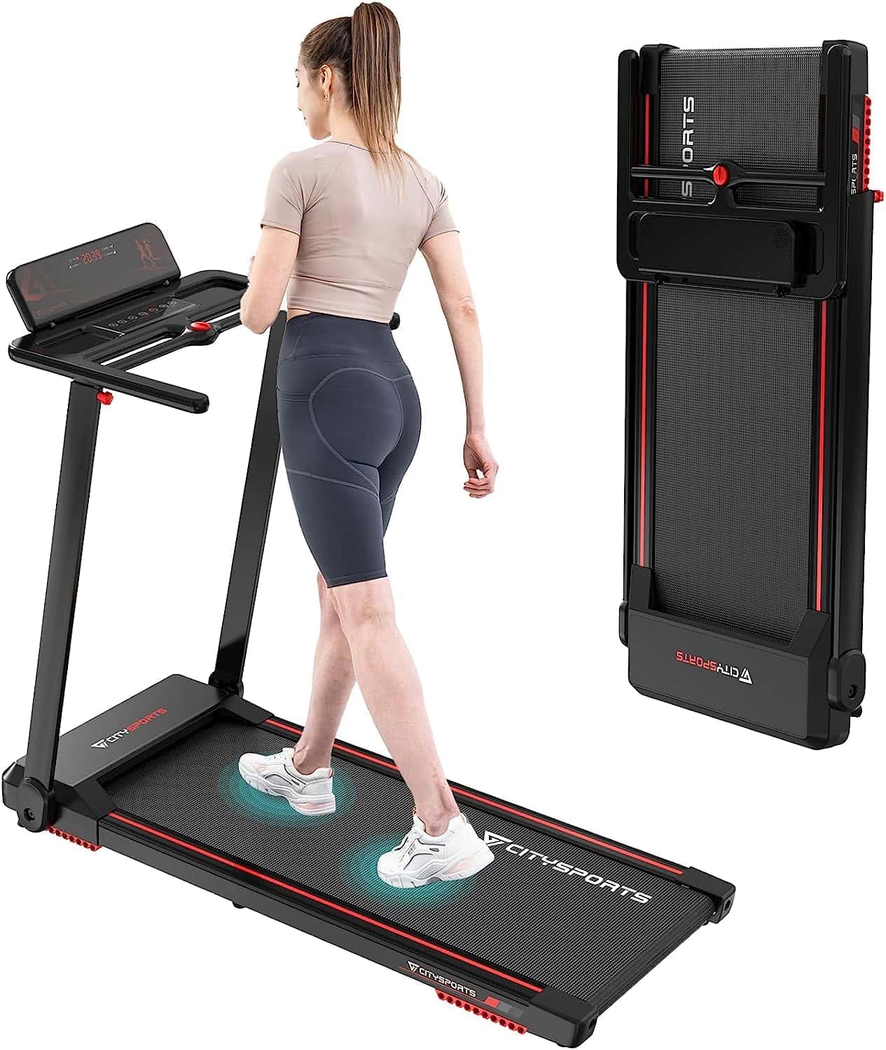 CITYSPORTS Tapis Roulant Elettrico Pieghevole 1-12km/h