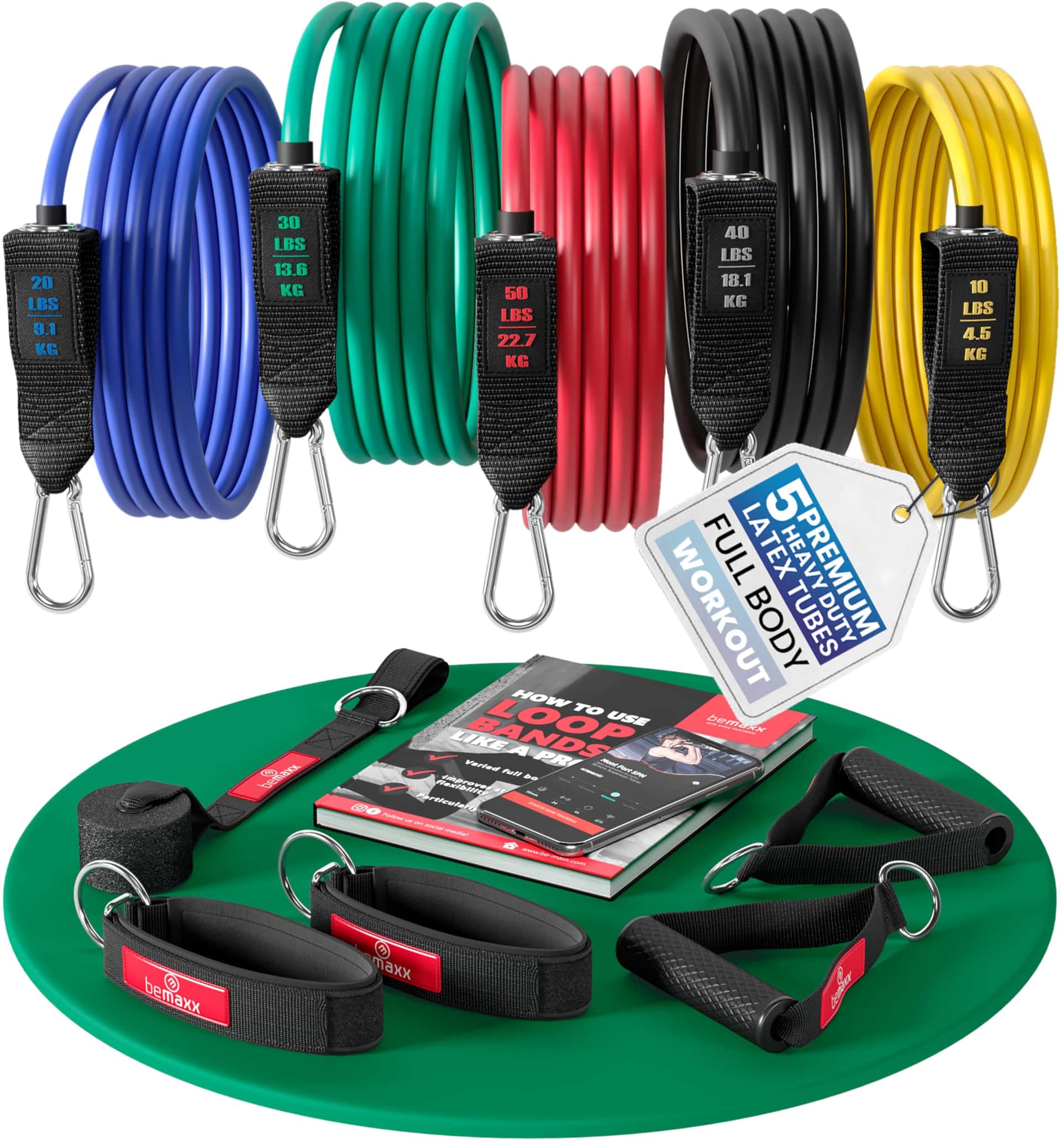 Resistance Bands Weerstandsbanden Fitness Set + Trainings