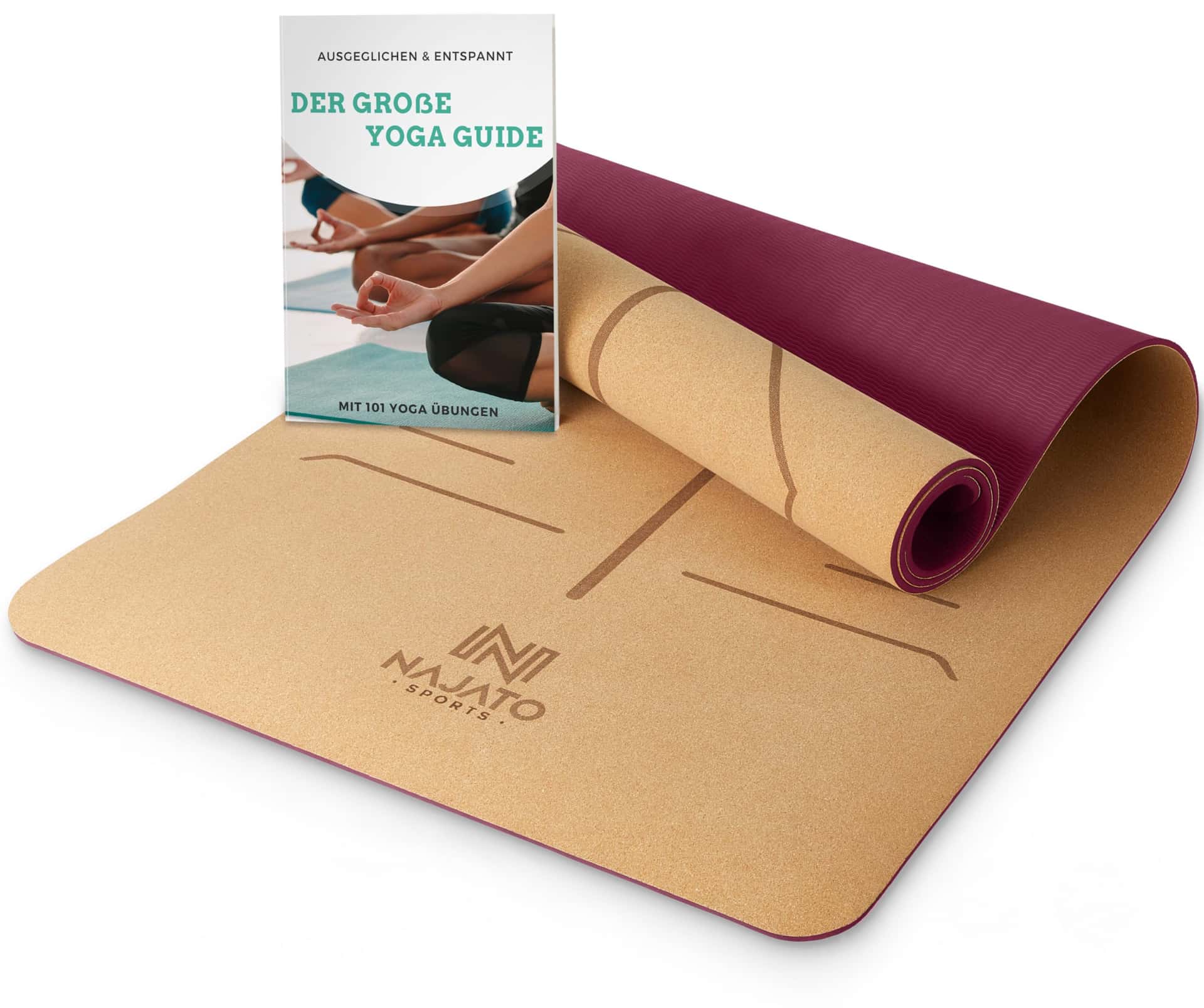 NAJATO Sports Yogamatte Kork