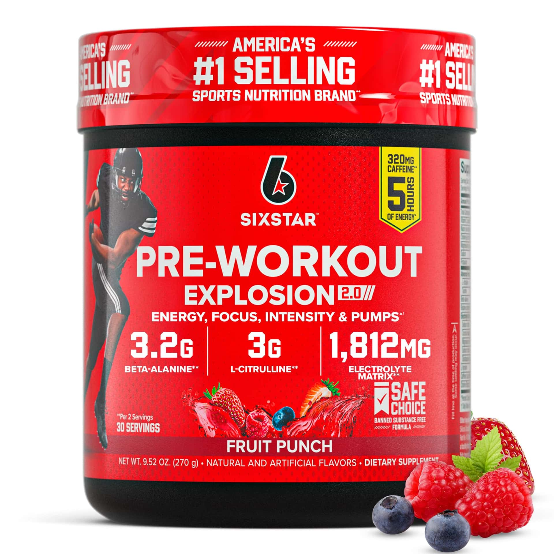 Six Star Pre-Workout Powder for Men & Women