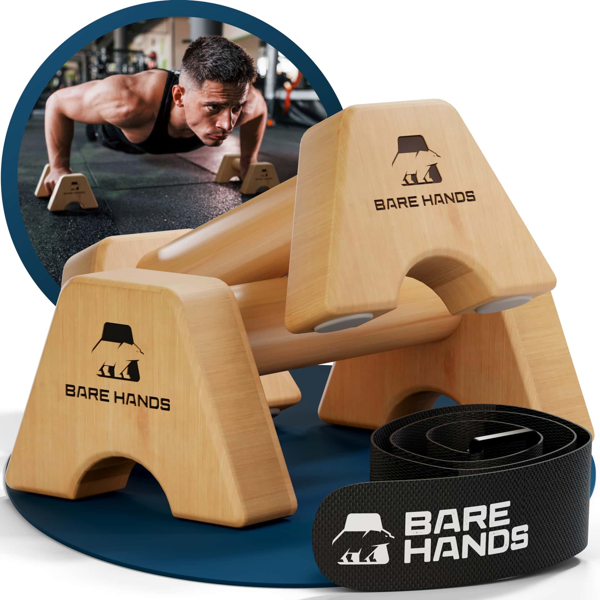 BARE HANDS Liegestützgriffe aus Holz