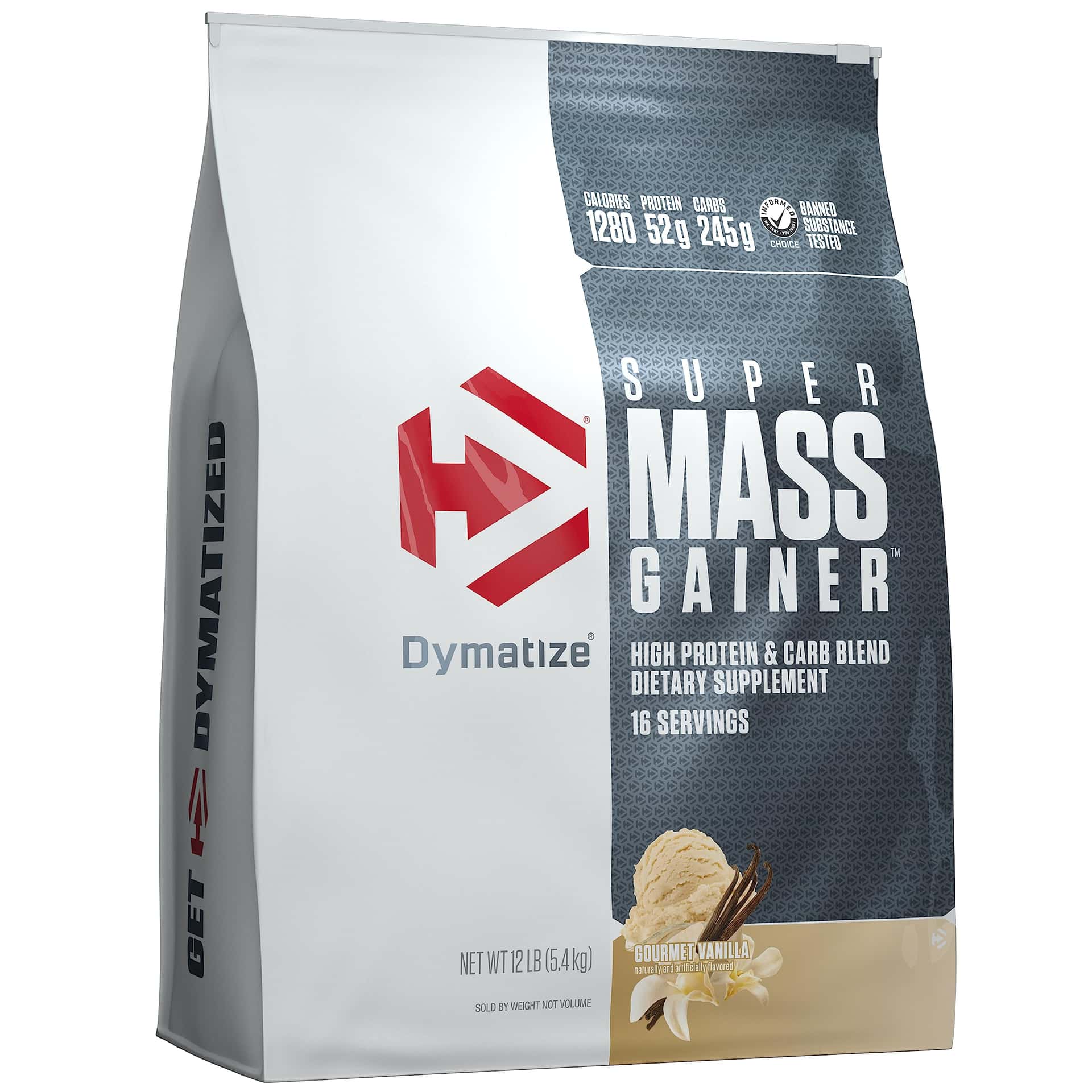 Dymatize Super Mass Gainer Protein Powder, Gourmet Vanilla, 52g