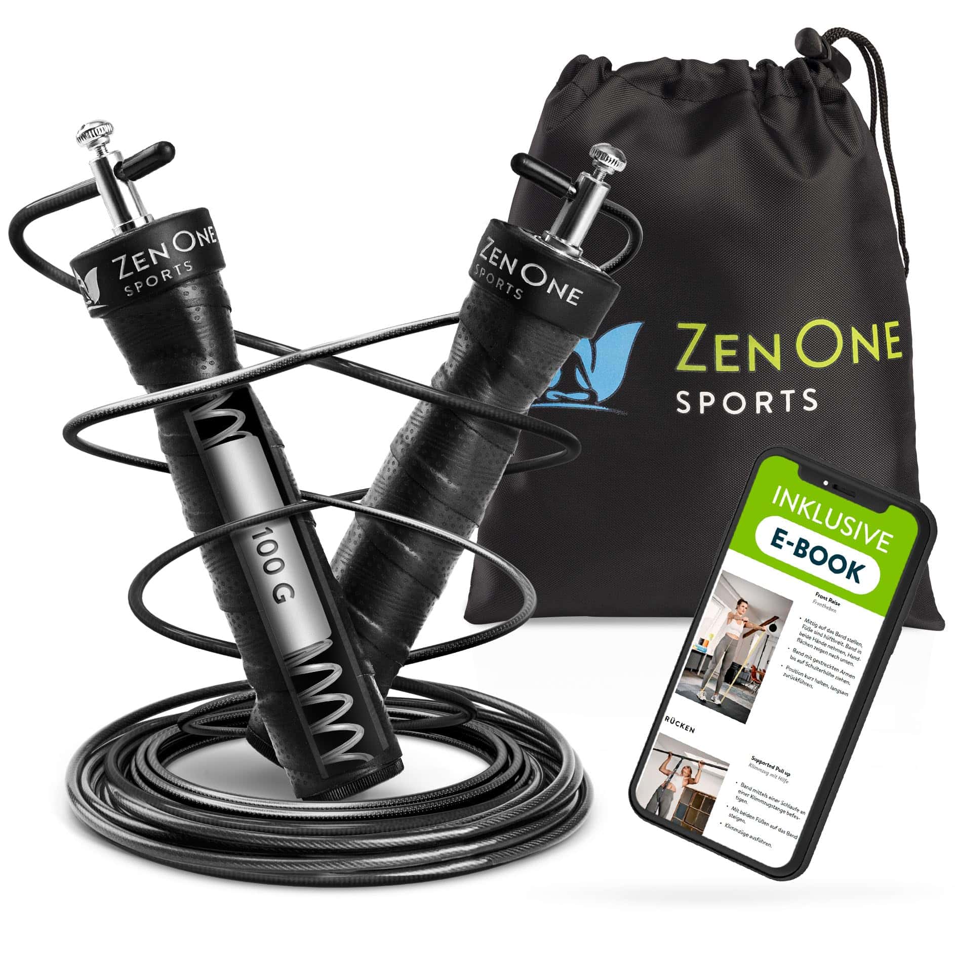 ZenOne Sports® Springseil I Jump Rope für Erwachsene I