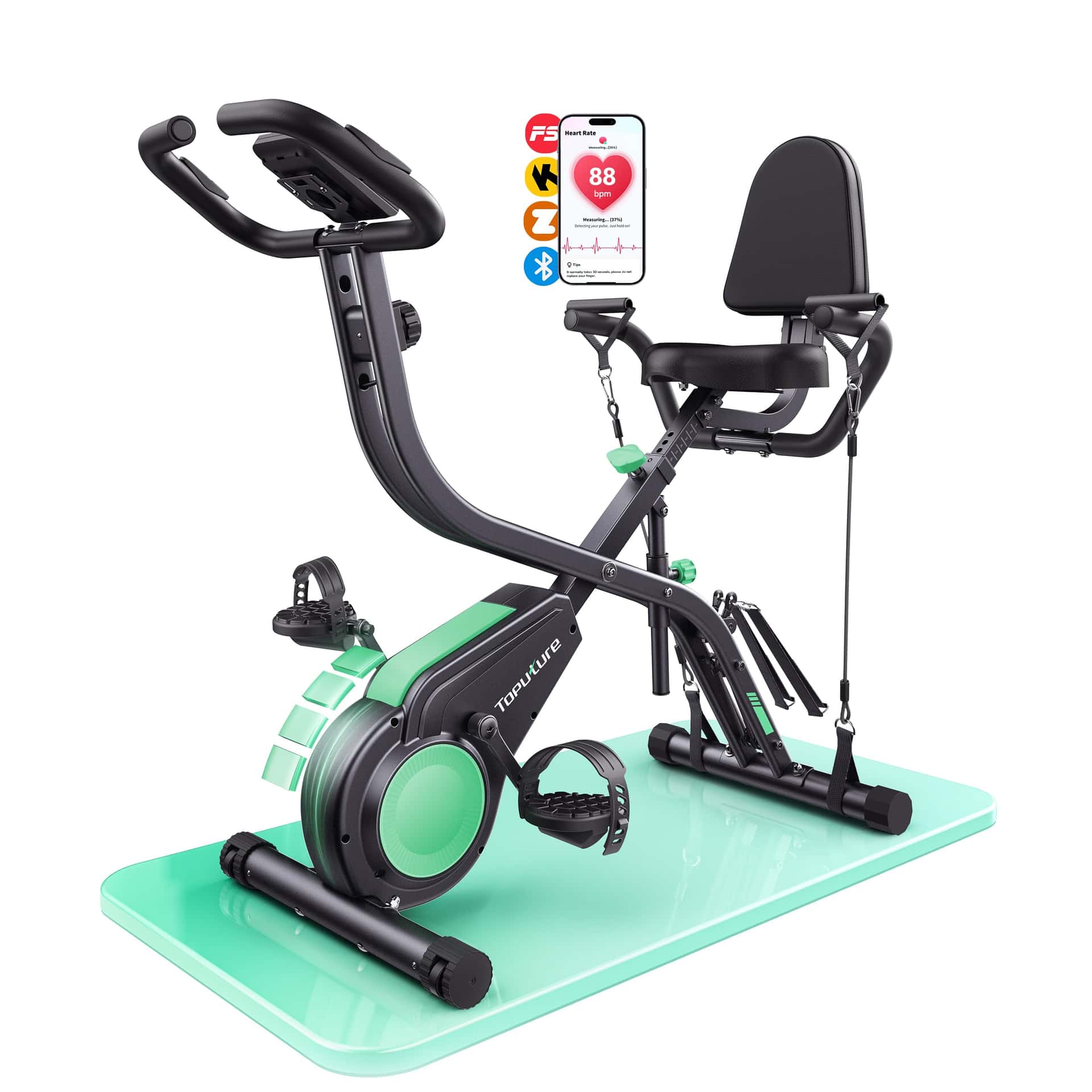 Neu Toputure Heimtrainer Fahrrad Klappbar mit App