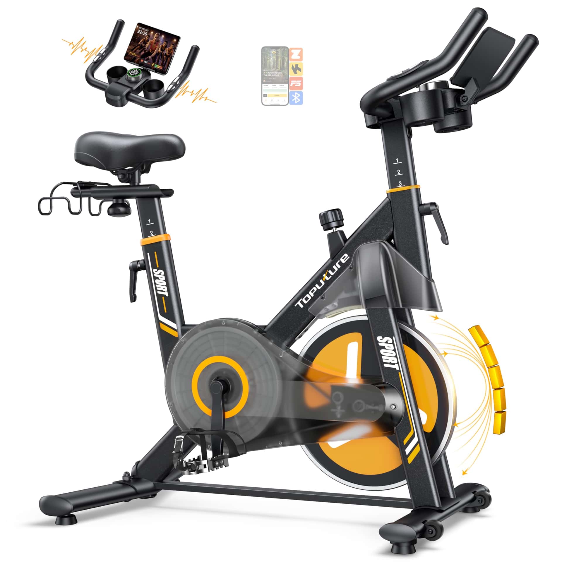 Toputure Neu Heimtrainer Fahrrad mit Elektr.