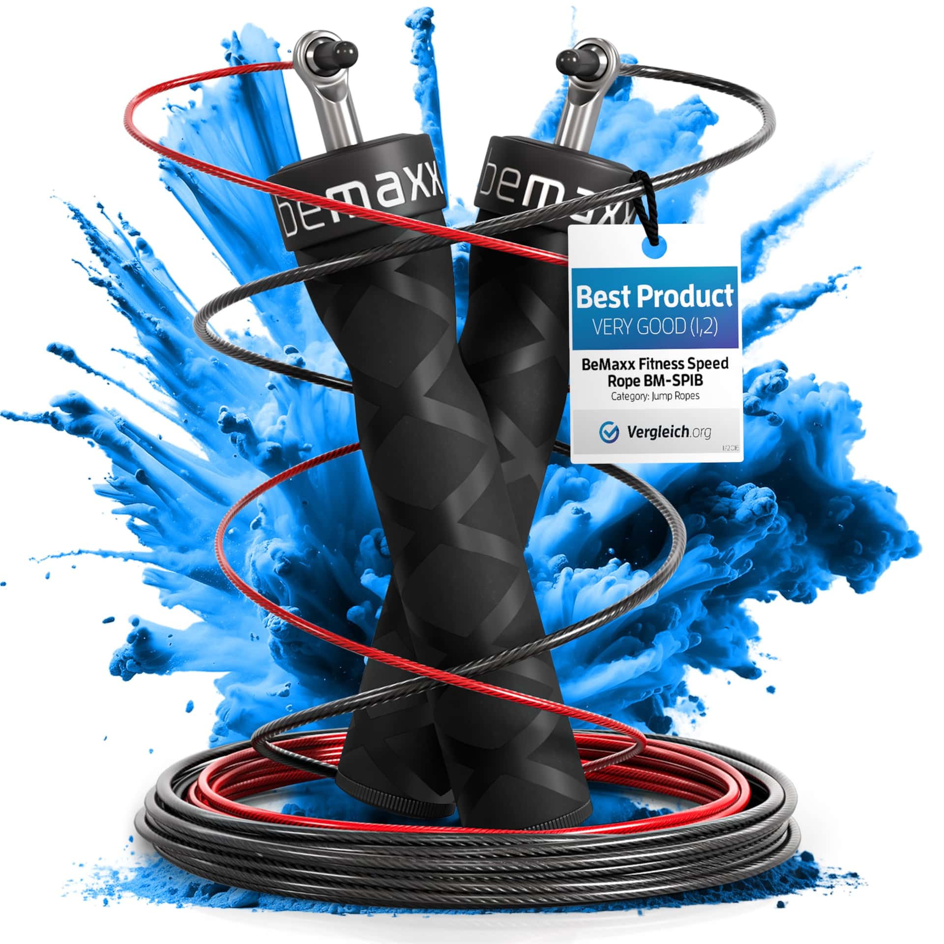 Springseil Speed Rope mit Trainings-eBook + Ersatzkabel: 2