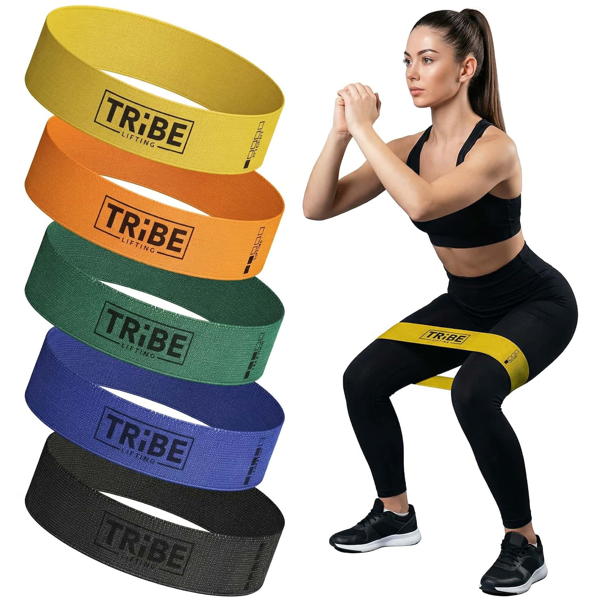 Tribe Lifting Fabric Resistance Bands for Working Out
