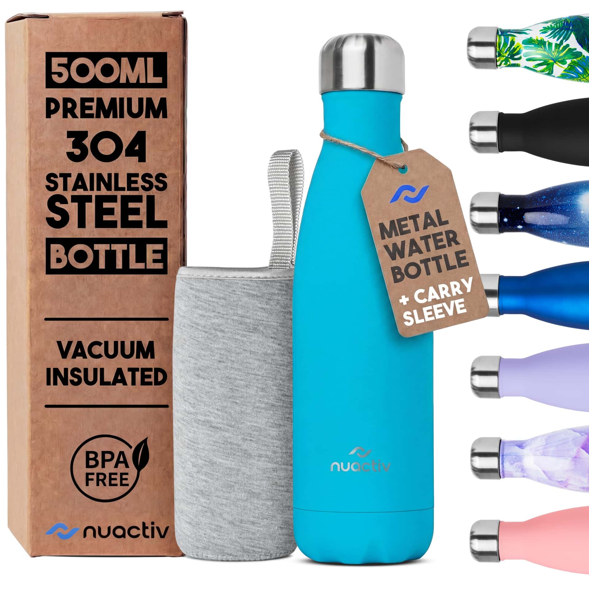 Nuactiv Stainless Steel Water Bottle 500ml