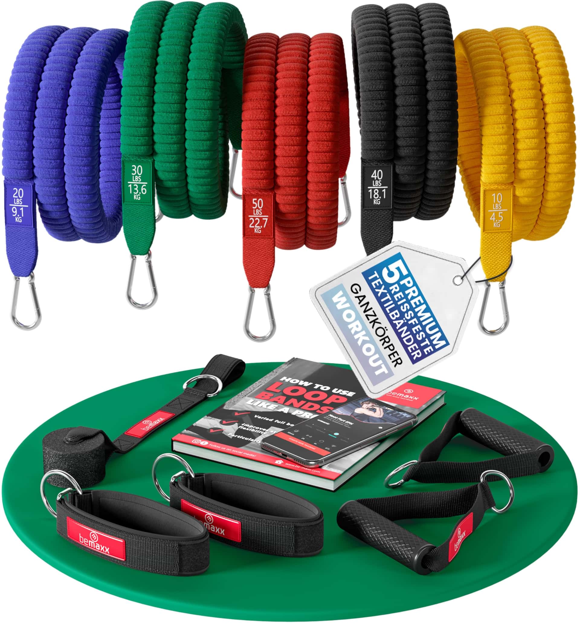 Resistance Bands Weerstandsbanden Stof Fitnessband Set +