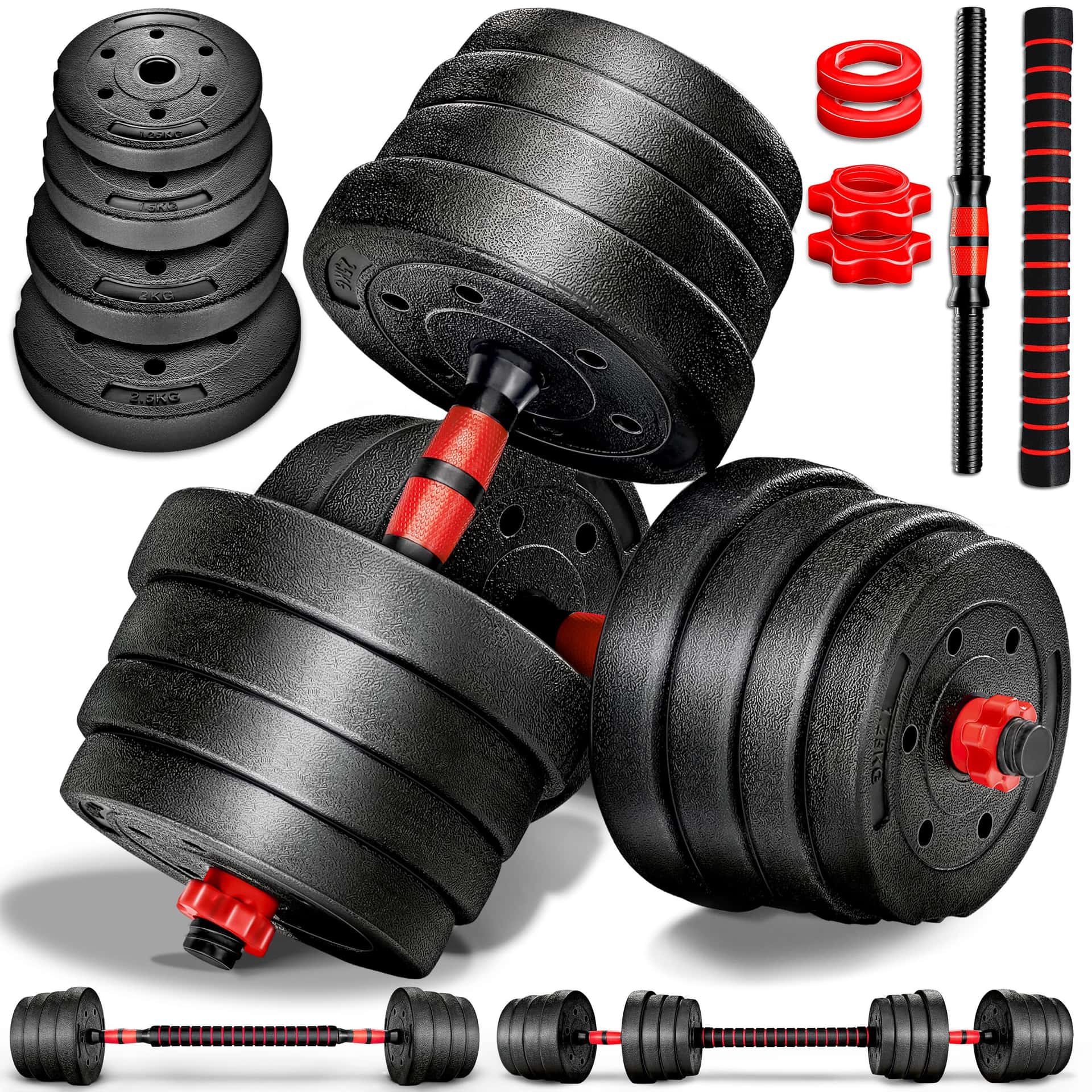 RE:SPORT 2-in-1 halterset, 30 kg