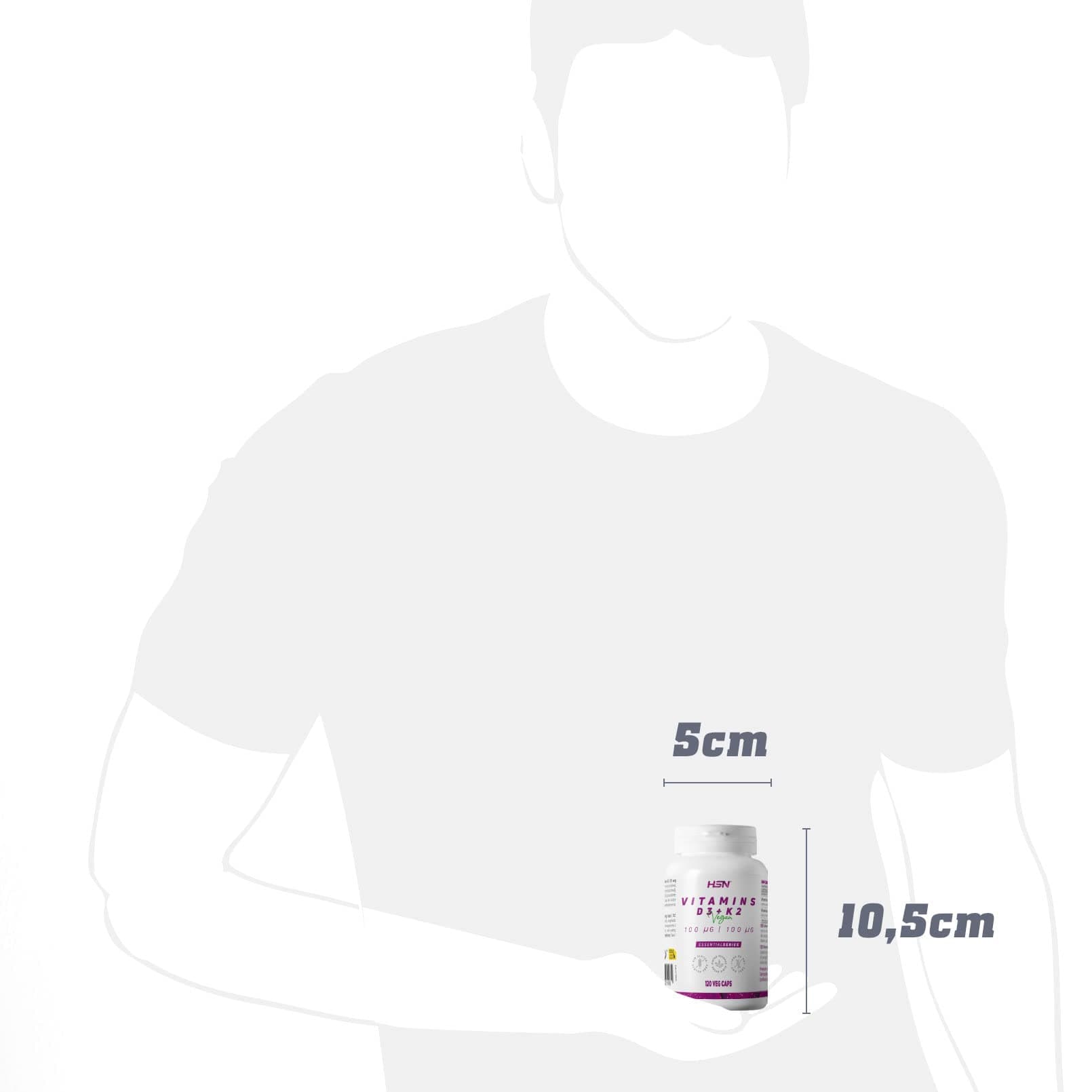 HSN Vitamina D3 + K2 Vegana (4000UI + 100mcg) | 120 cápsulas – Bild 6