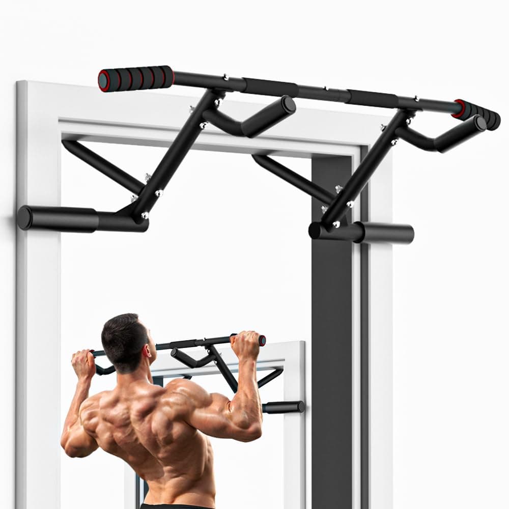ONETWOFIT Barre de traction pour porte,Avec poignées antidérapantes,Jusqu'à 210 kg