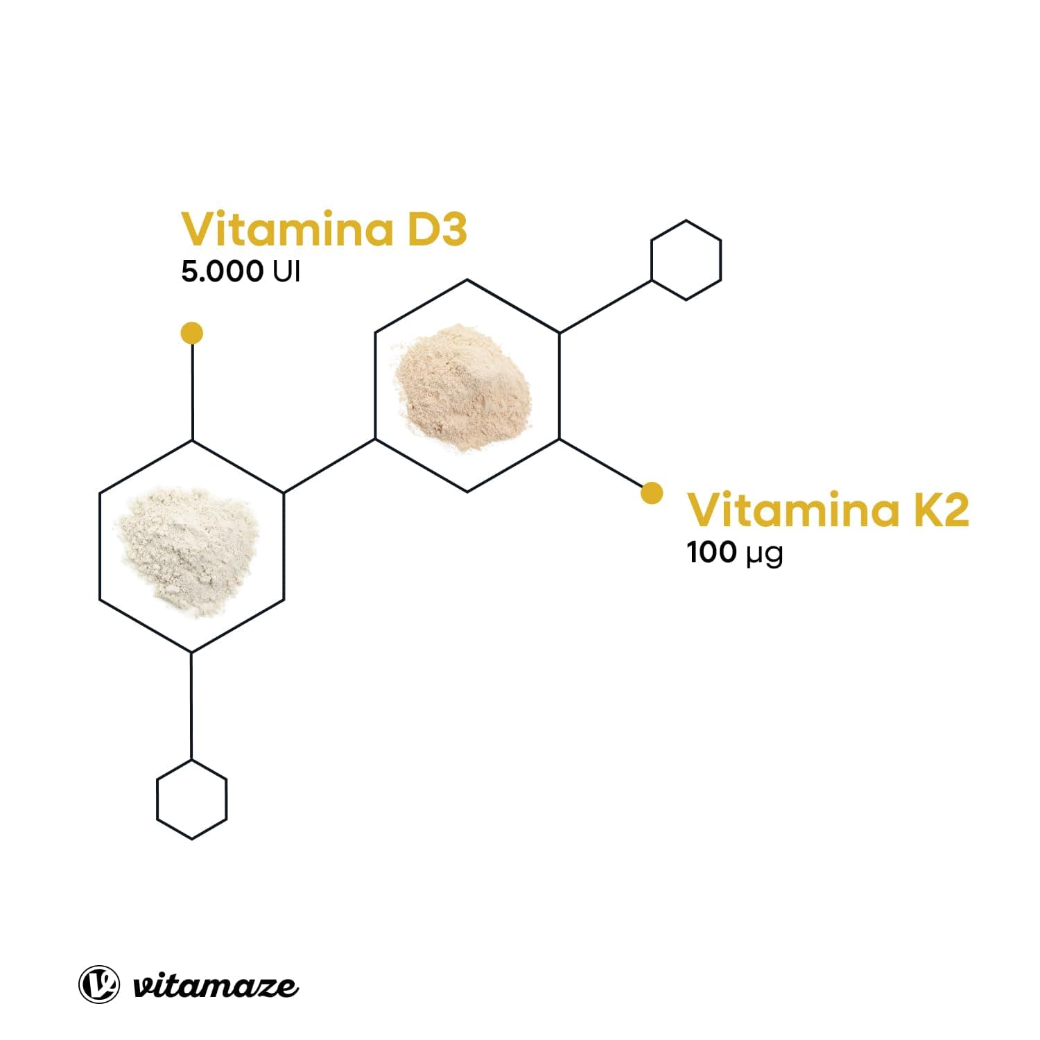 Vitamaze - amazing life Vitamin D3 K2 5000 IE mit Vitamin K2 MK7 All Trans Form, 2+ Jahre Vorrat, 180 Tabletten – Bild 3