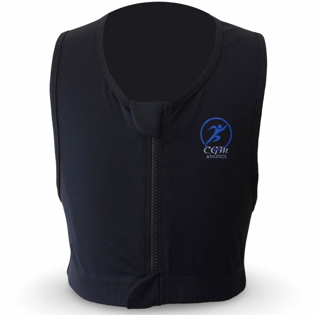 CGM Athletics Unisex Youth/Adult diabetes sports vest with phone pocket
