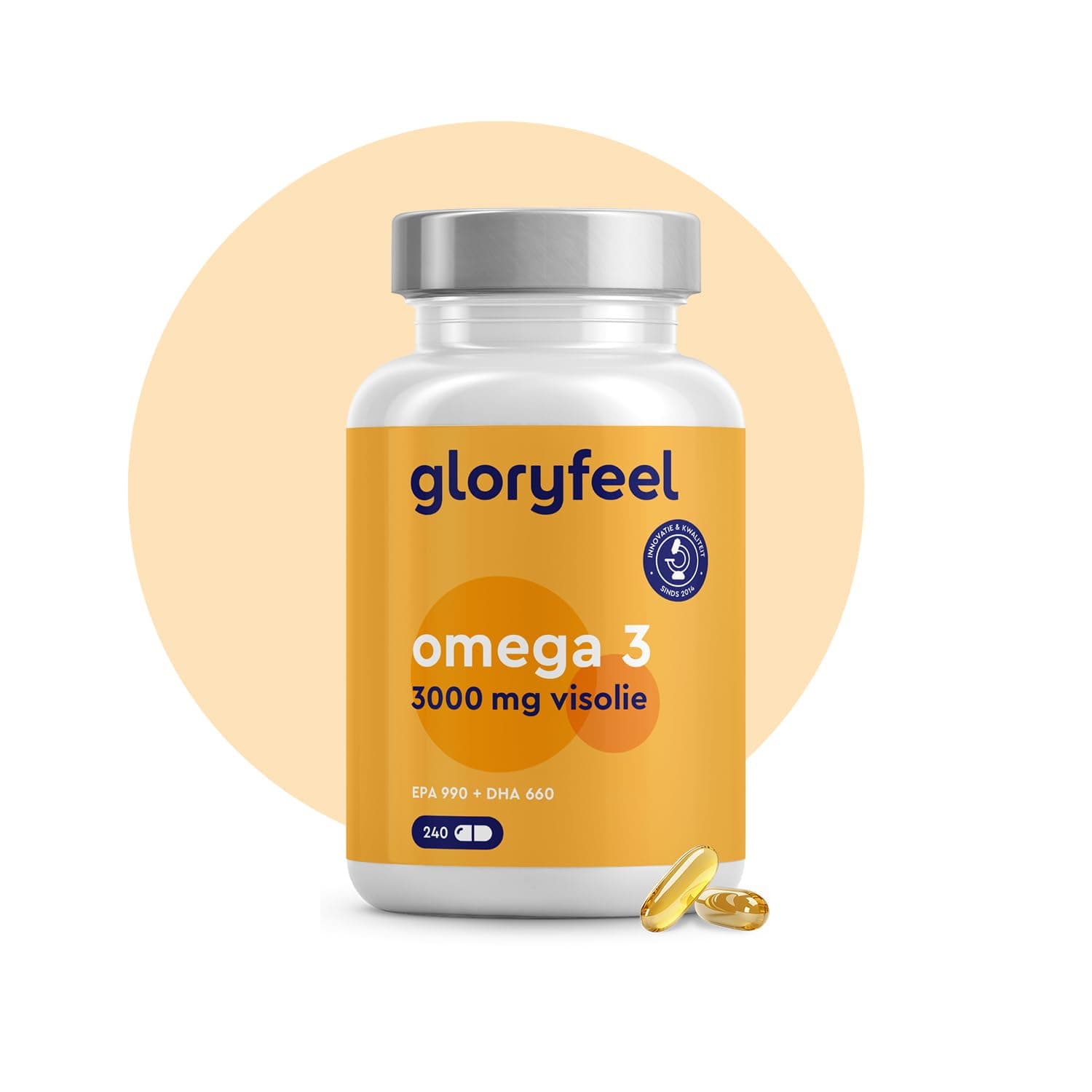 Gloryfeel Omega 3 ad Alto Dosaggio - Eletto PRODOTTO DELL'ANNO 2025-3000 mg