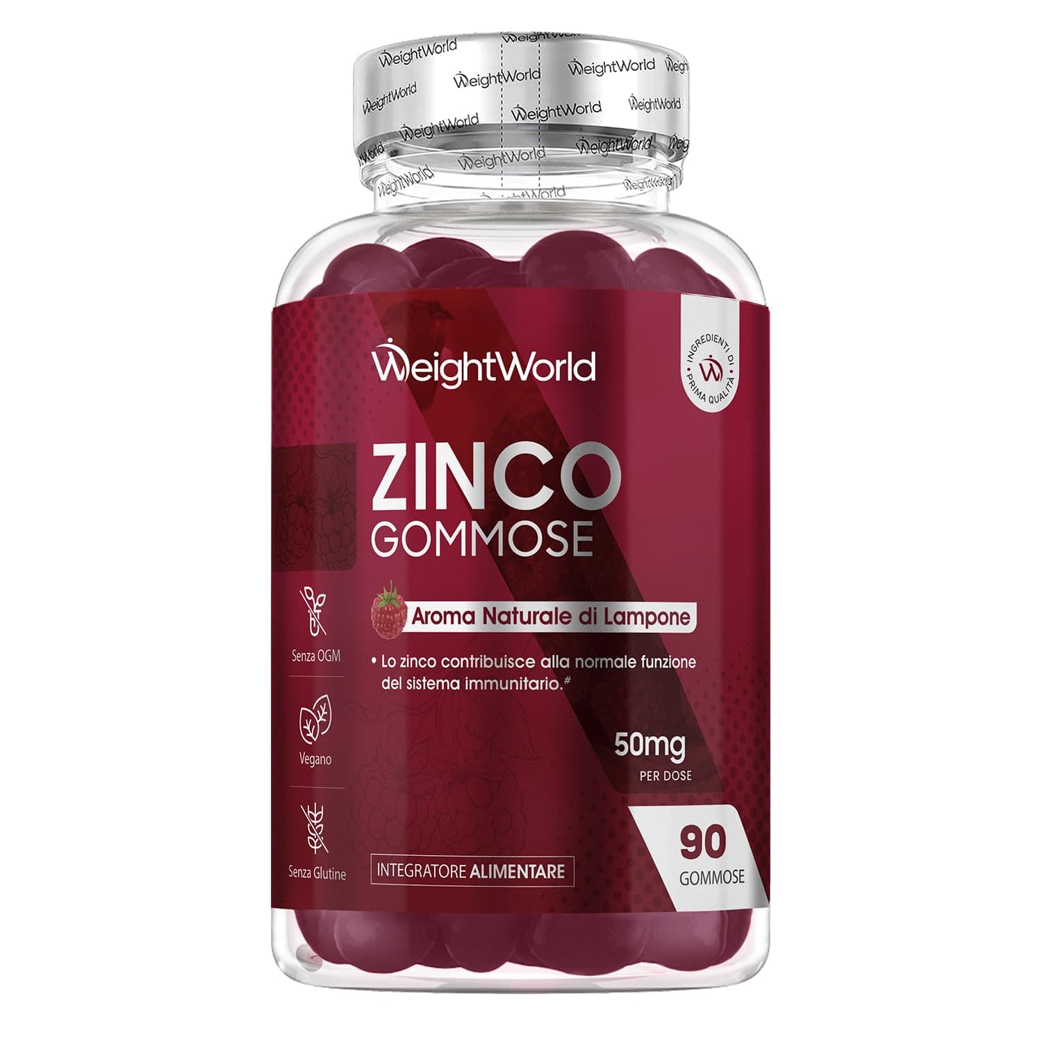 WeightWorld Zinco Integratore 90 Gommose Vegane