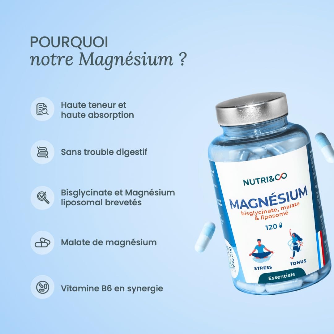 NUTRI & CO Magnésium Bisglycinate Malate & Liposome + – Bild 2
