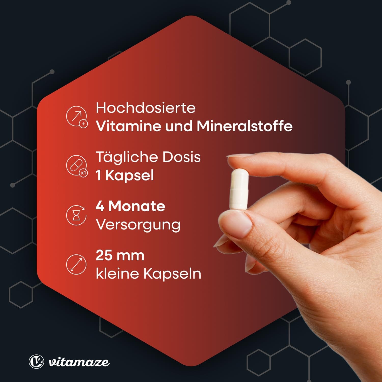 Vitamaze - amazing life Multivitamin Kapseln hochdosiert – Bild 2