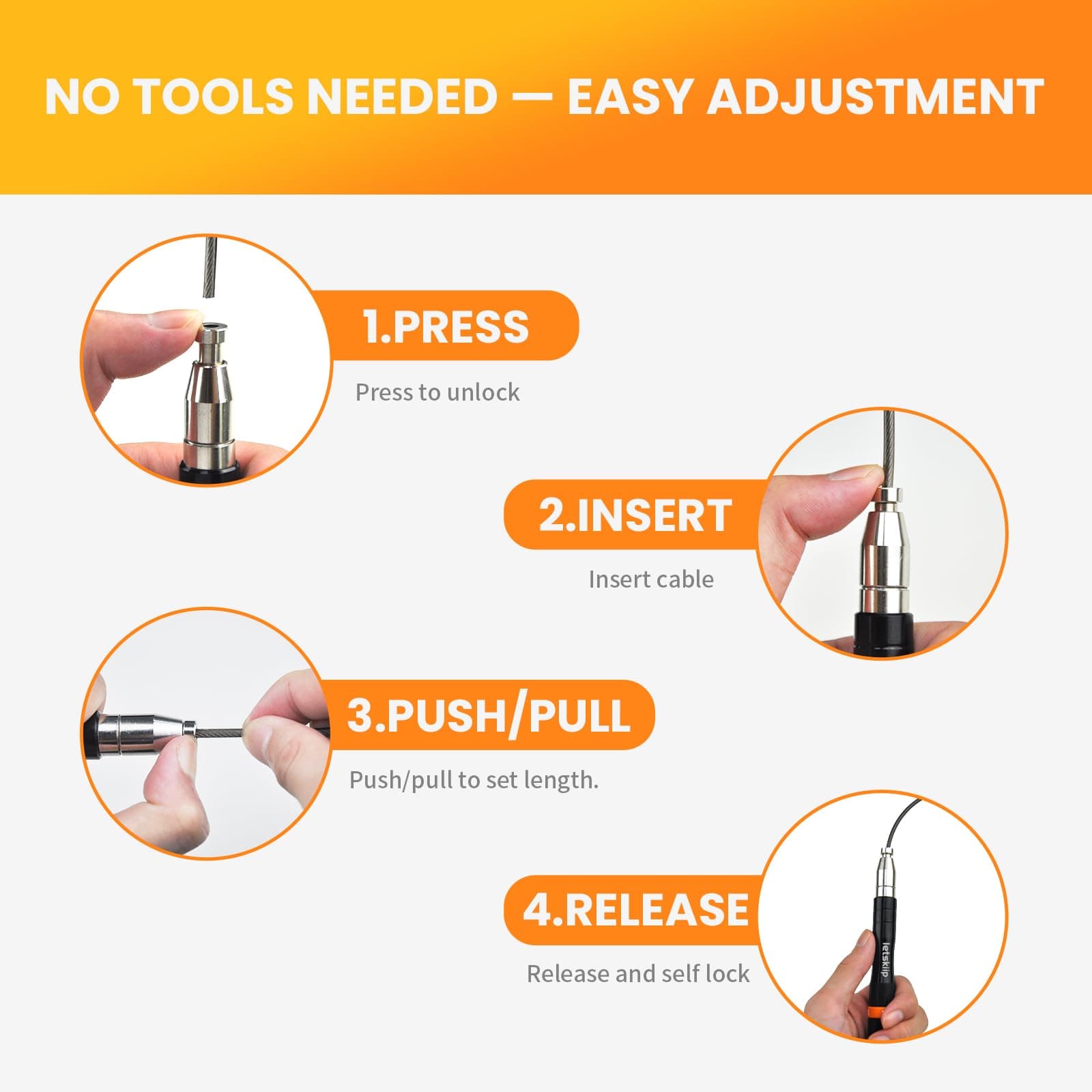 letskiip Speed Jump Rope for CrossFit & Boxing – Bild 7