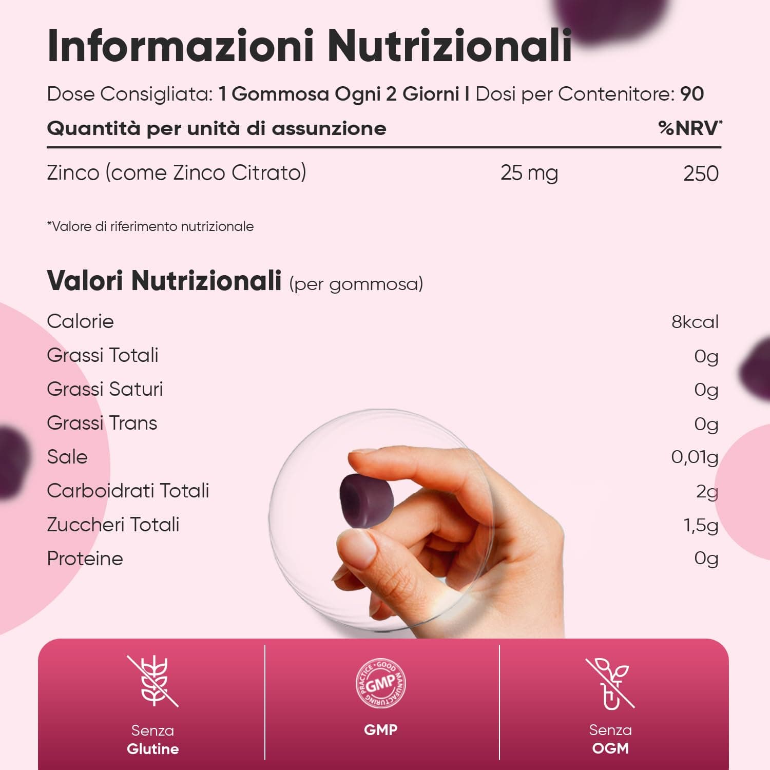 WeightWorld Zinco Integratore 90 Gommose Vegane – Bild 5