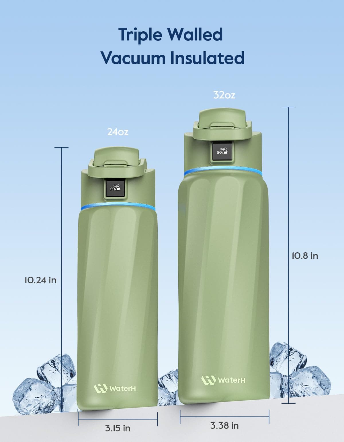 WATERH BOOST Smart Water Bottle that Reminds You to Drink, 710 ml – Bild 5