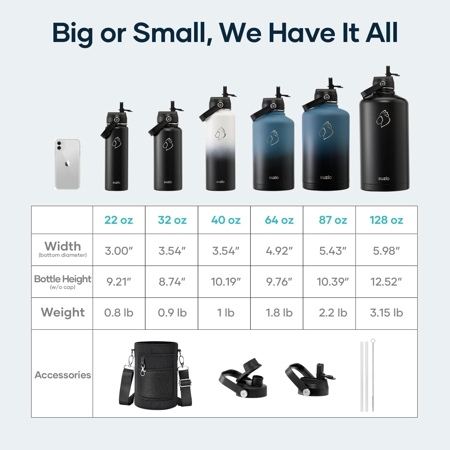 BUZIO Stainless Steel Water Bottle 2L – Bild 7