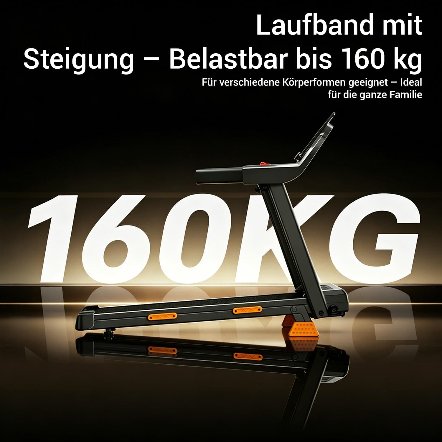 LONTEK Laufband für Zuhause Klappbar mit Steigung – Bild 6