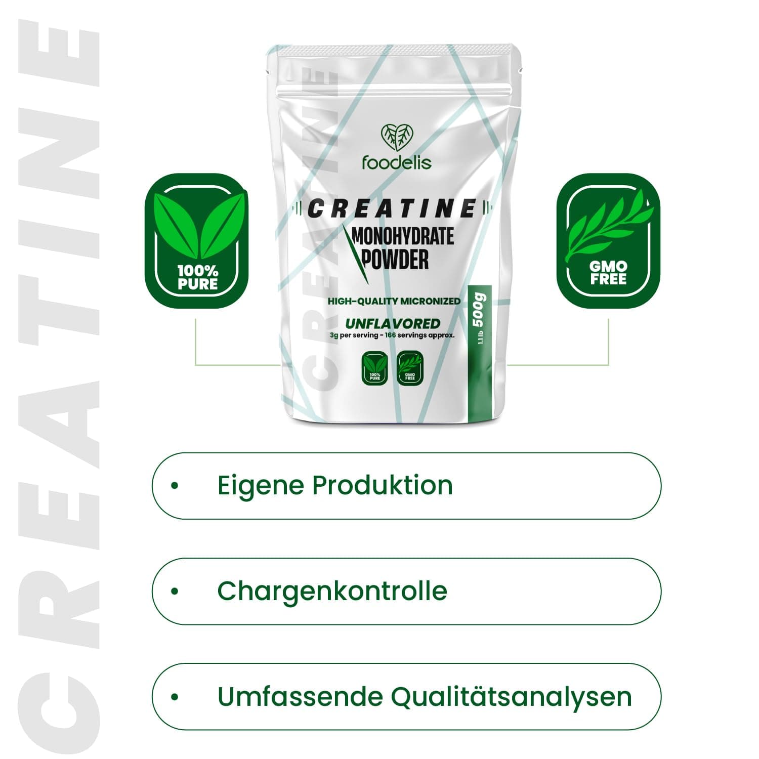 FOODELIS Creatin Pulver 500 g – Bild 6