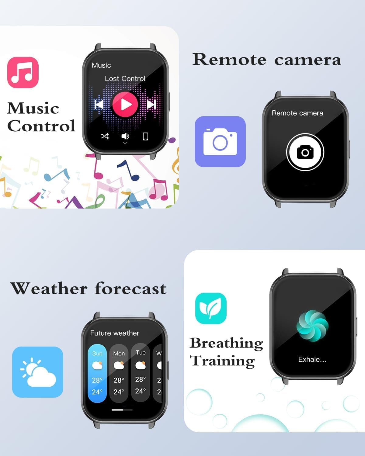 RUIMEN Montre Connectée Homme Femme avec Appel Bluetooth – Bild 7