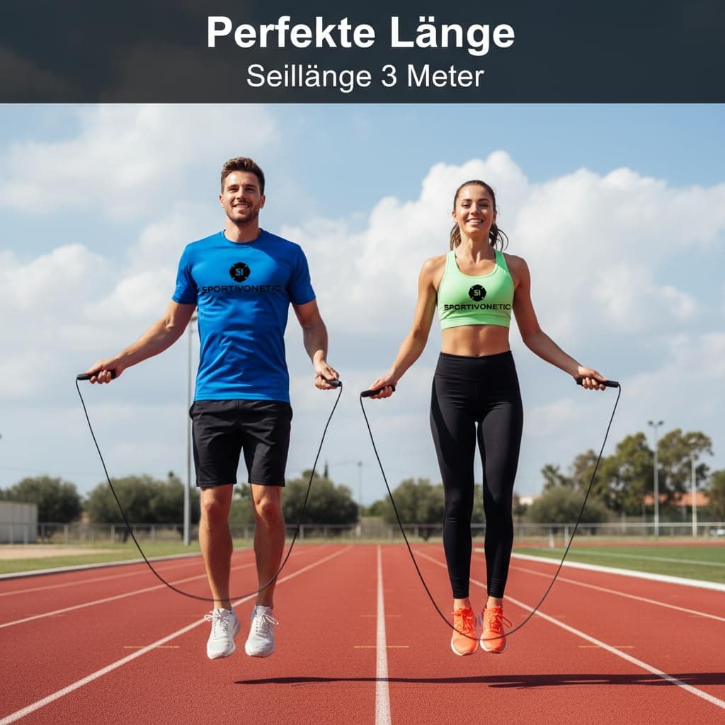 SPORTIVONETIC® Premium Springseil für Erwachsene & Kinder – Bild 4