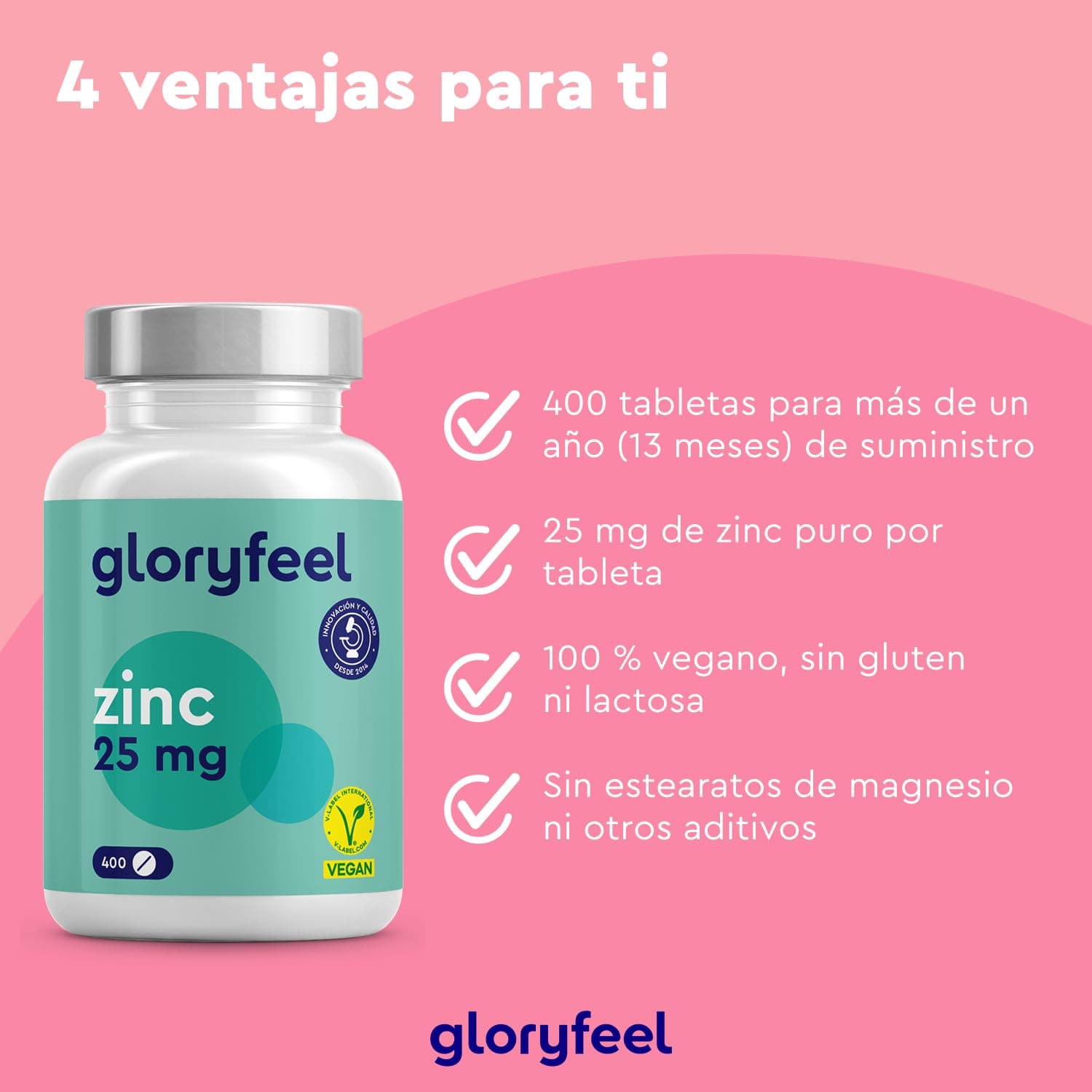 Gloryfeel Zinc 25mg – Bild 2
