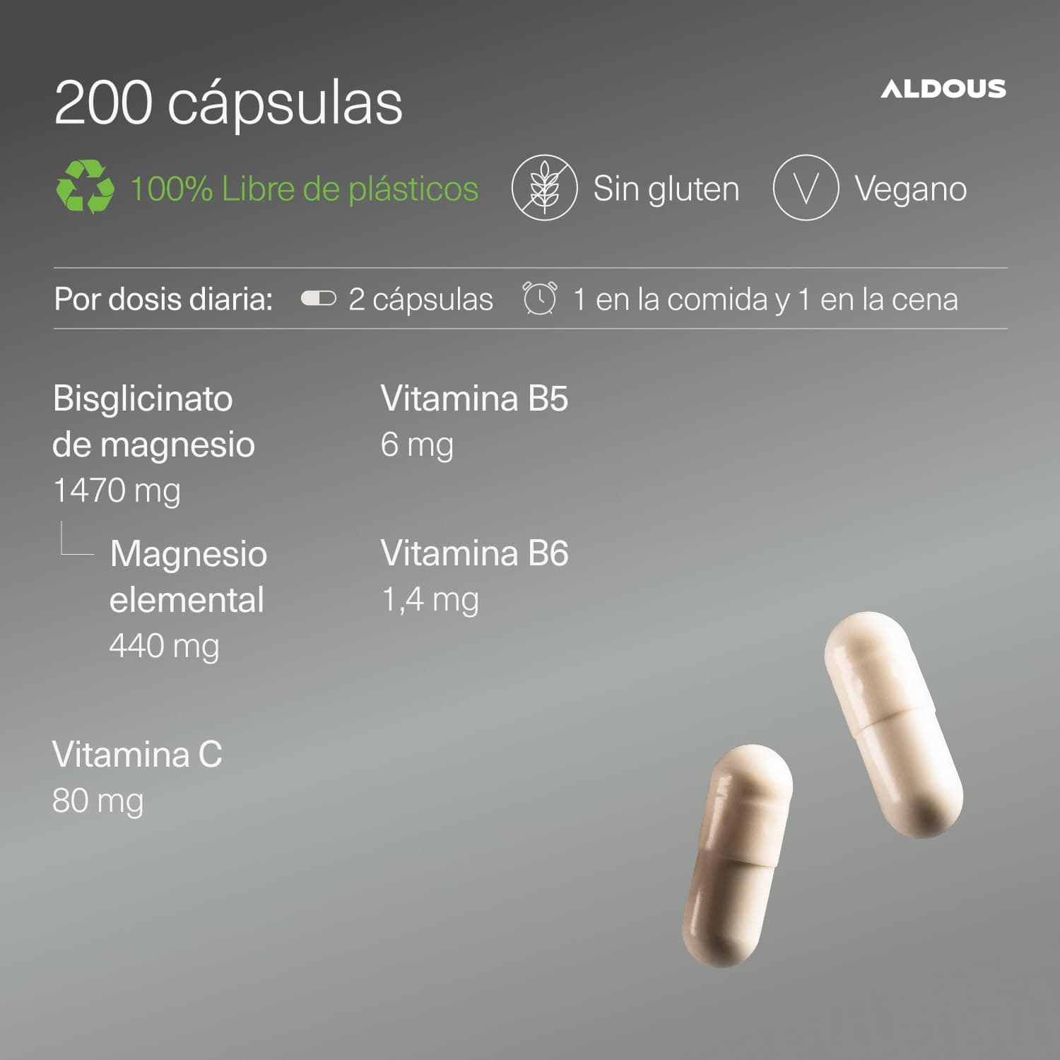 Aldous Bio Magnesio Bisglicinato – Bild 3