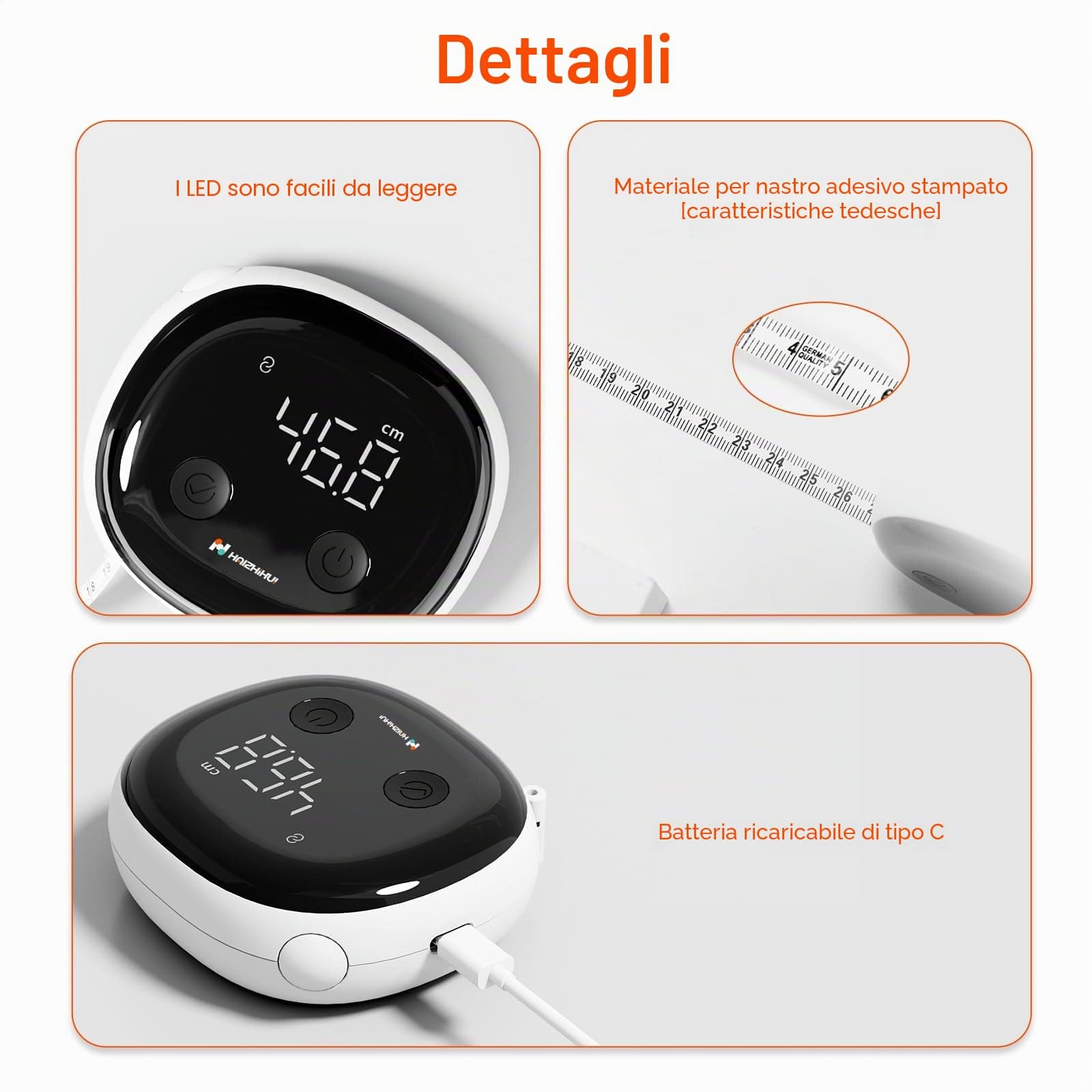 SUNHAIXIA Fitdays Smartes Körpermaßband mit Bluetooth & LED-Bildschirm – Bild 8