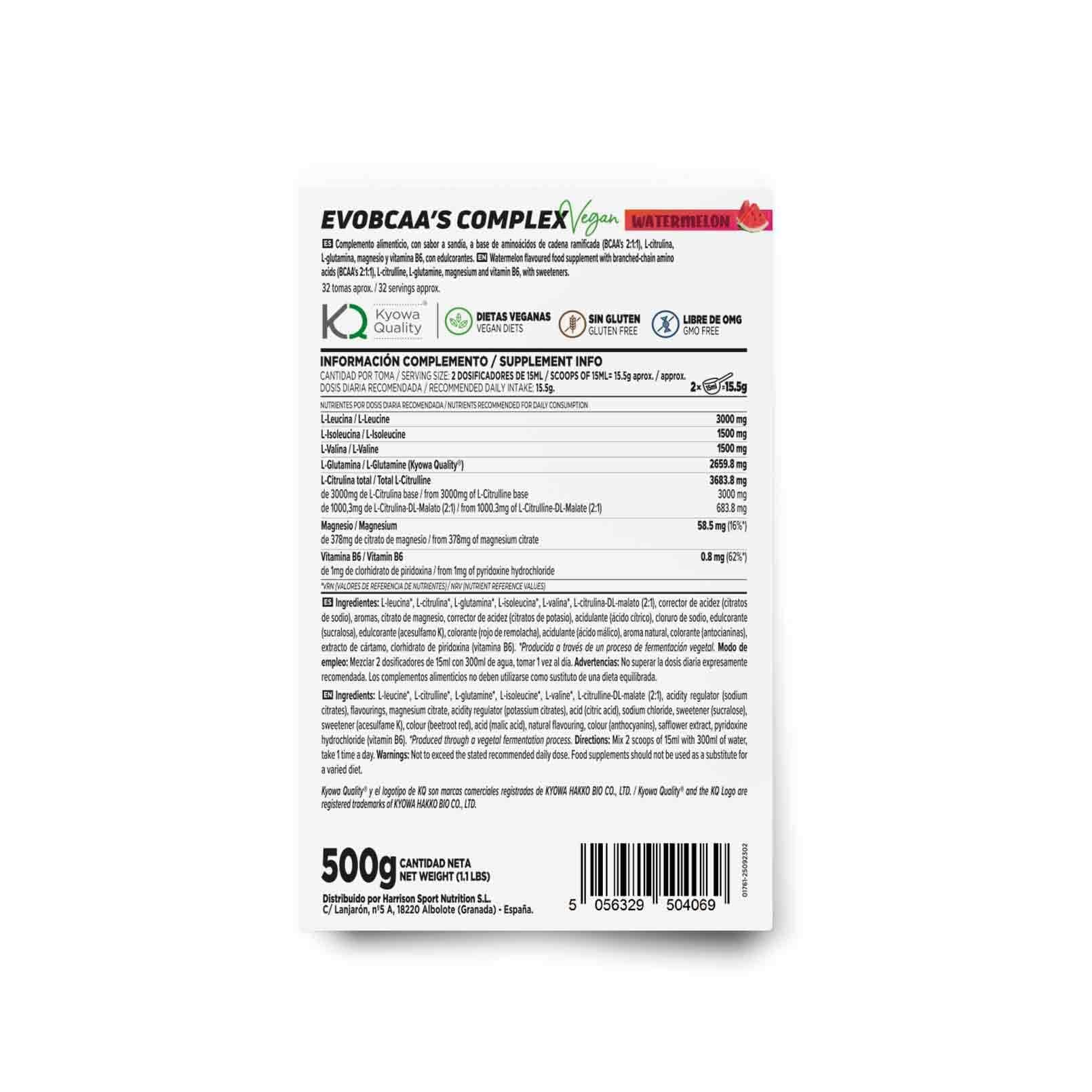 HSN BCAA 2:1:1 en Polvo Evobcaa’s Complex de HSN | Sabor Sandía 500 g – Bild 2