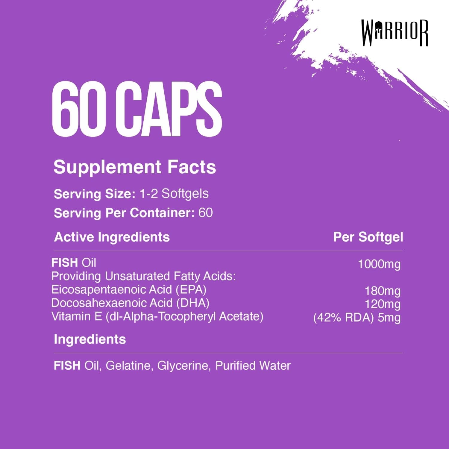 Warrior Omega 3 Fish Oil 1000mg – Bild 6