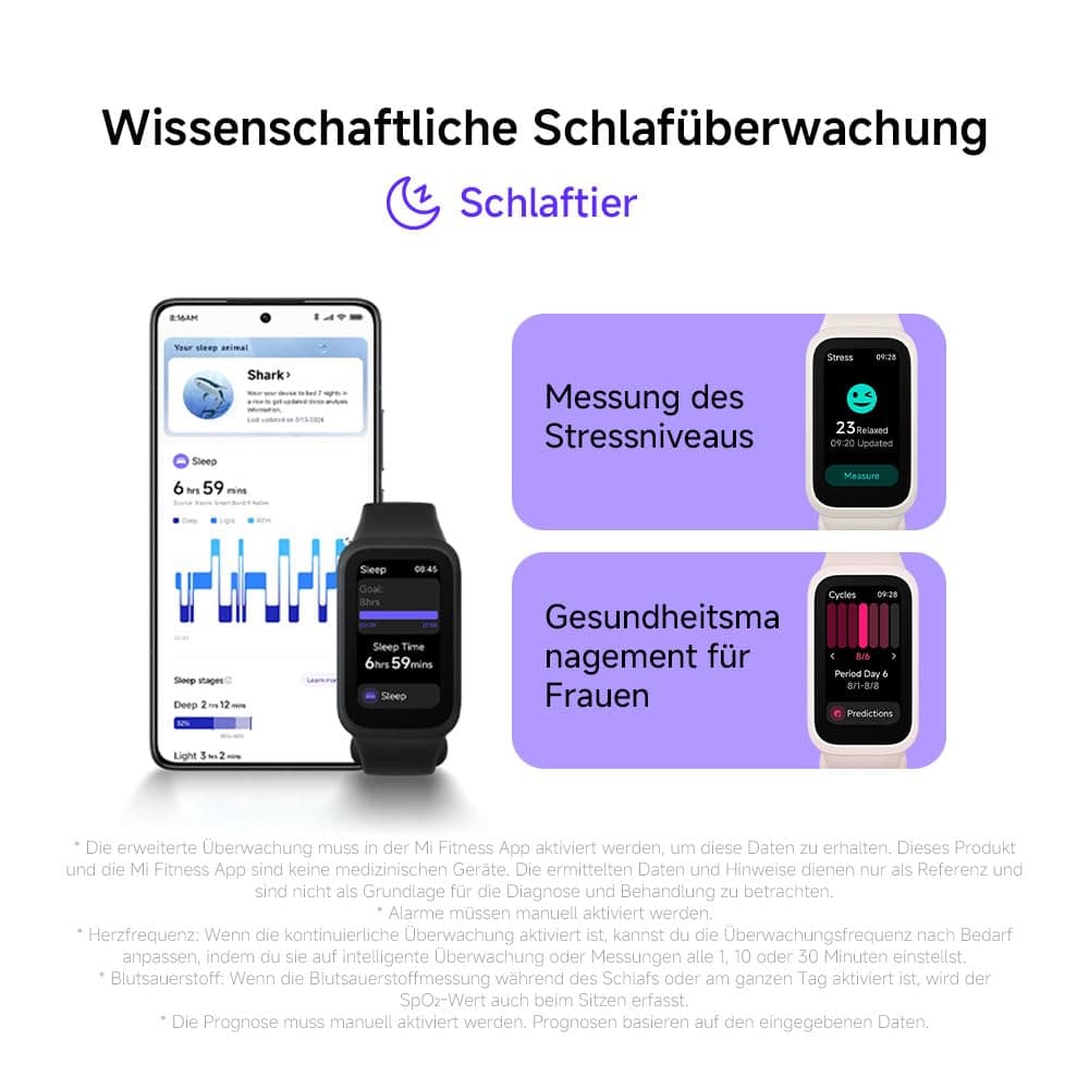 Xiaomi Smart Band 9 Active Schwarz – Bild 4