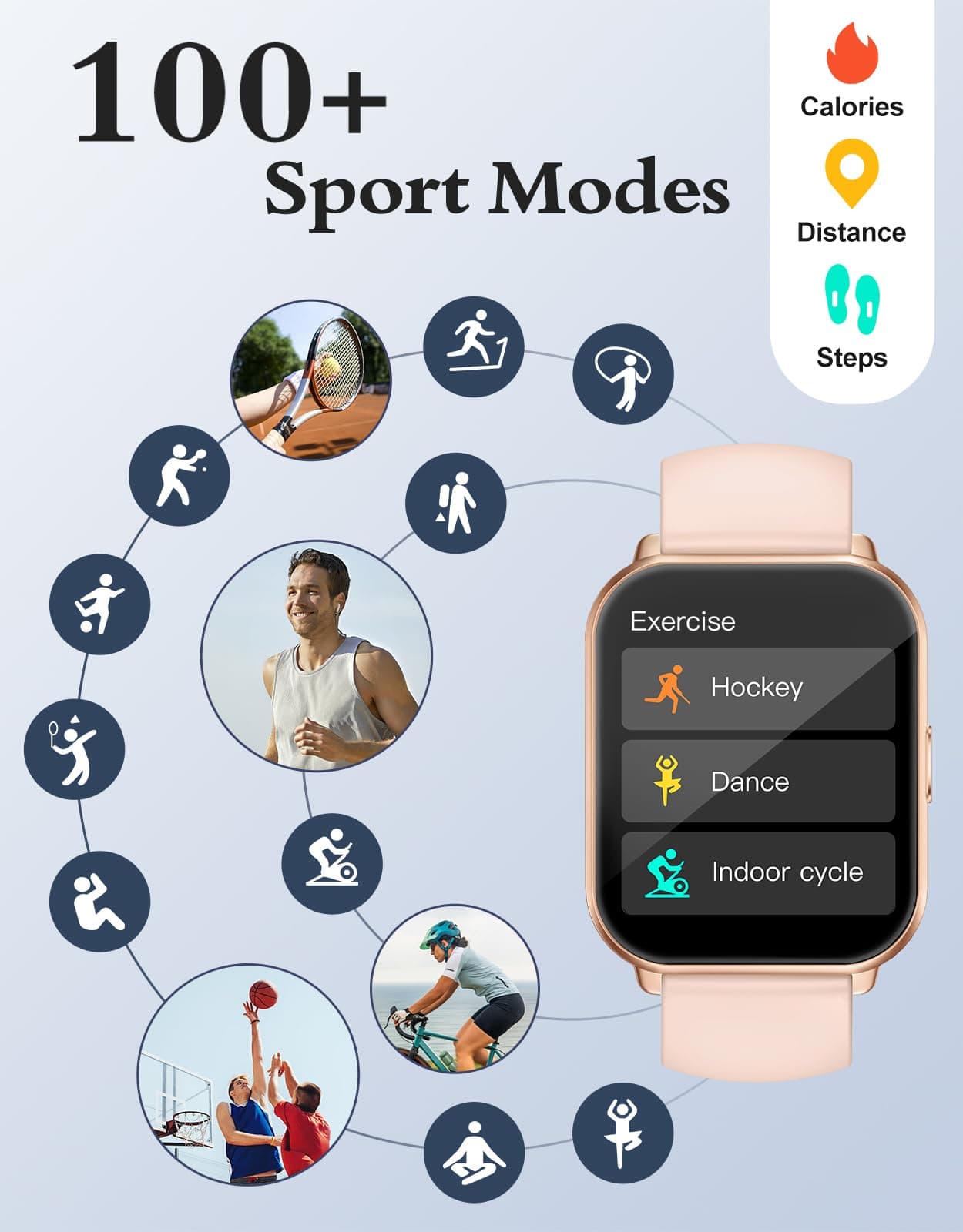 RUIMEN Montre Connectée Femme Appel Bluetooth Lecteur de – Bild 3